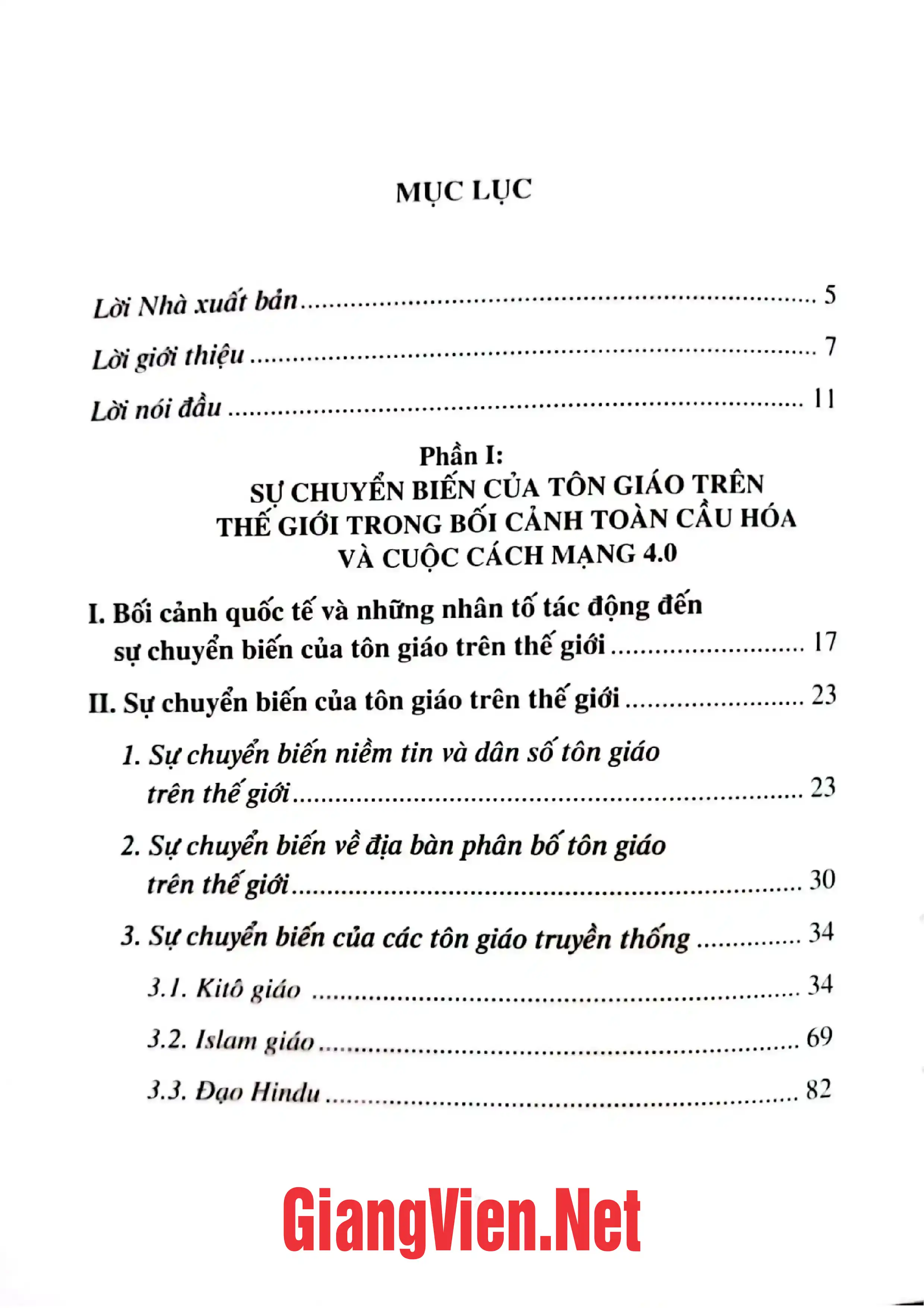 Ảnh minh họa nội dung cuốn sách: Sự chuyển biến của tôn giáo Việt Nam trong bối cảnh toàn cầu hóa và cuộc cách mạng 4.0