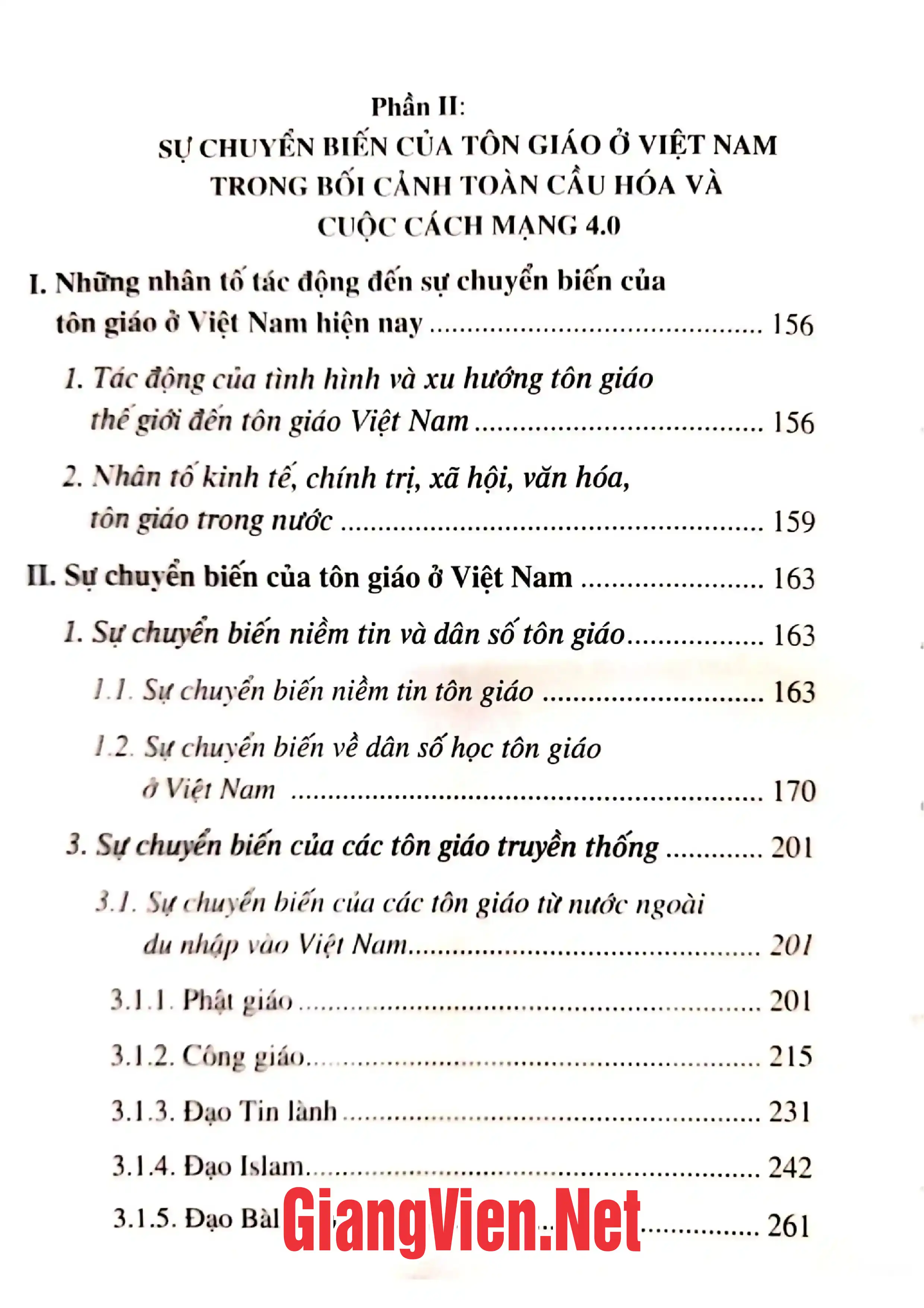 Ảnh minh họa nội dung cuốn sách: Sự chuyển biến của tôn giáo Việt Nam trong bối cảnh toàn cầu hóa và cuộc cách mạng 4.0
