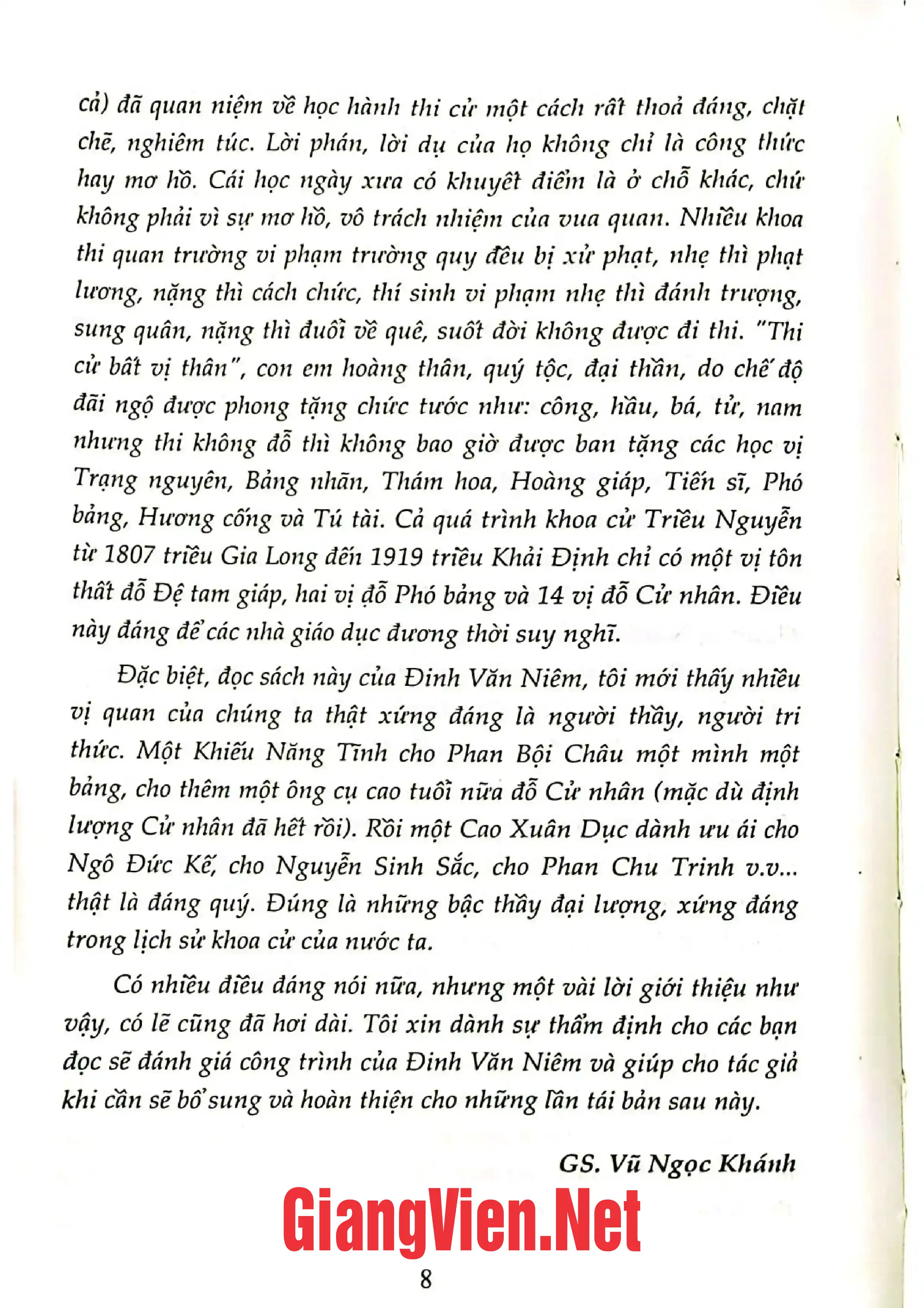 Ảnh minh họa nội dung cuốn sách: Thi cử học vị học hàm dưới các triều đại phong kiến Việt Nam