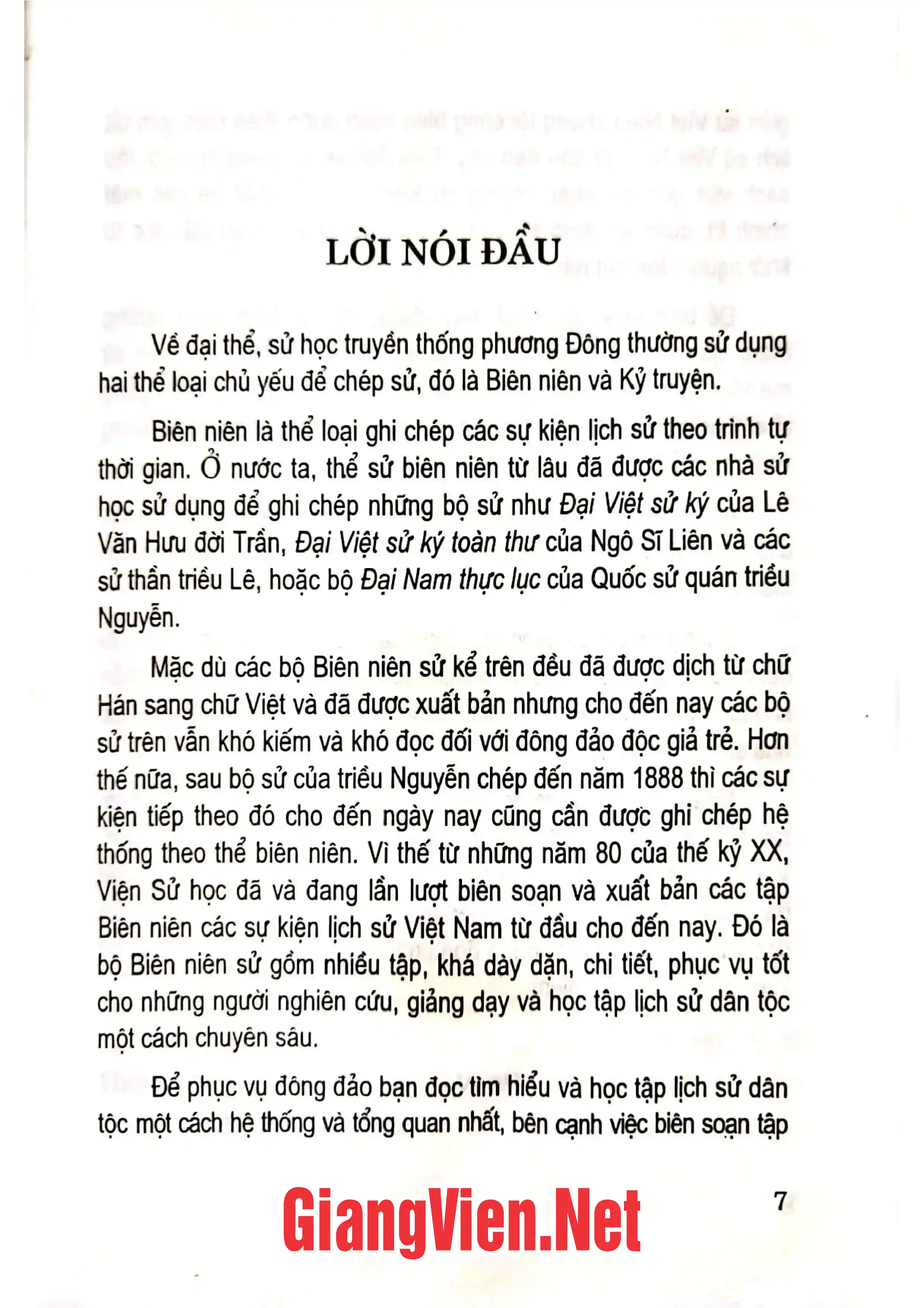 Mục lục chi tiết trang 1 sách Biên niên sử Việt Nam