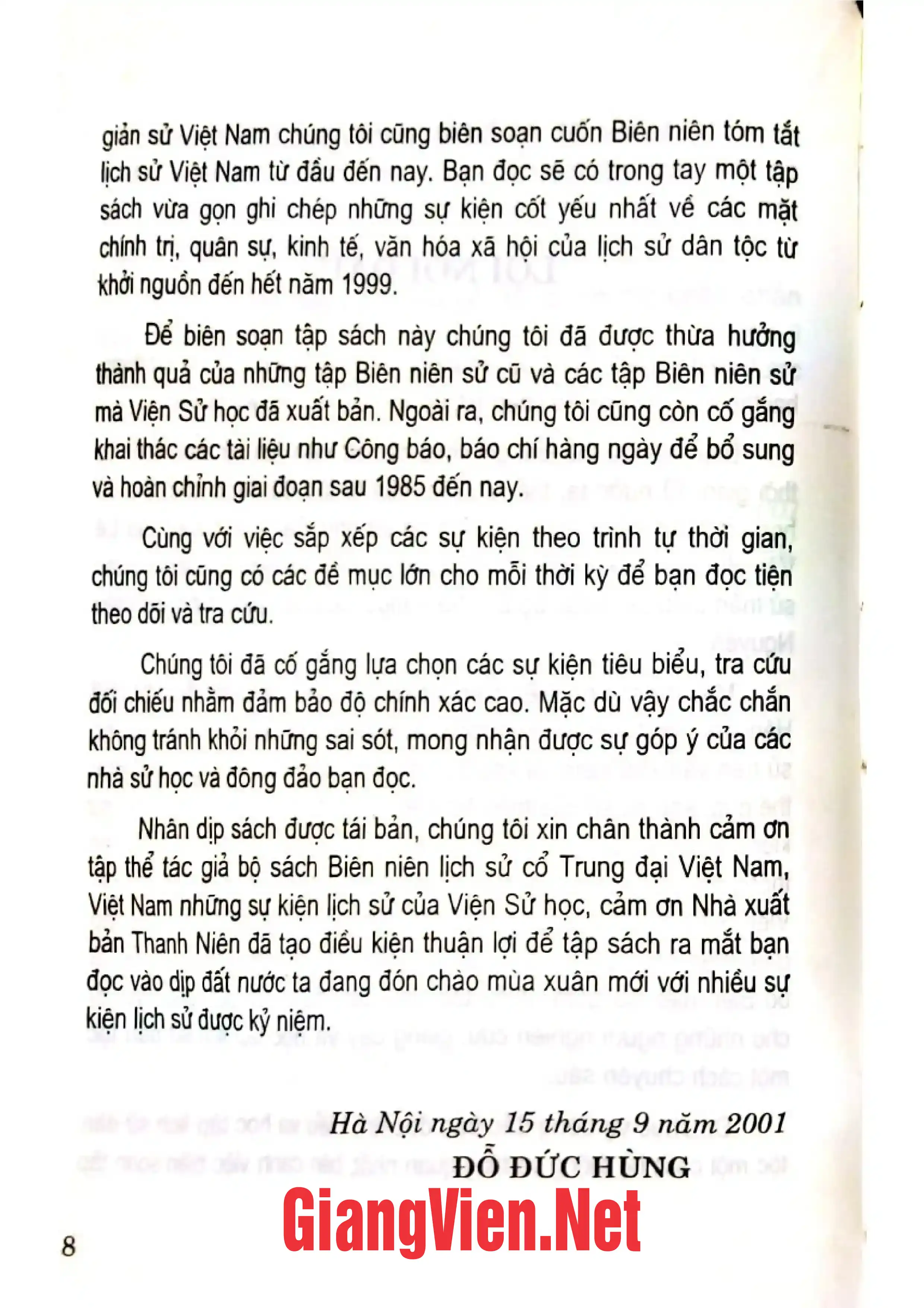 Mục lục chi tiết trang 2 sách Biên niên sử Việt Nam