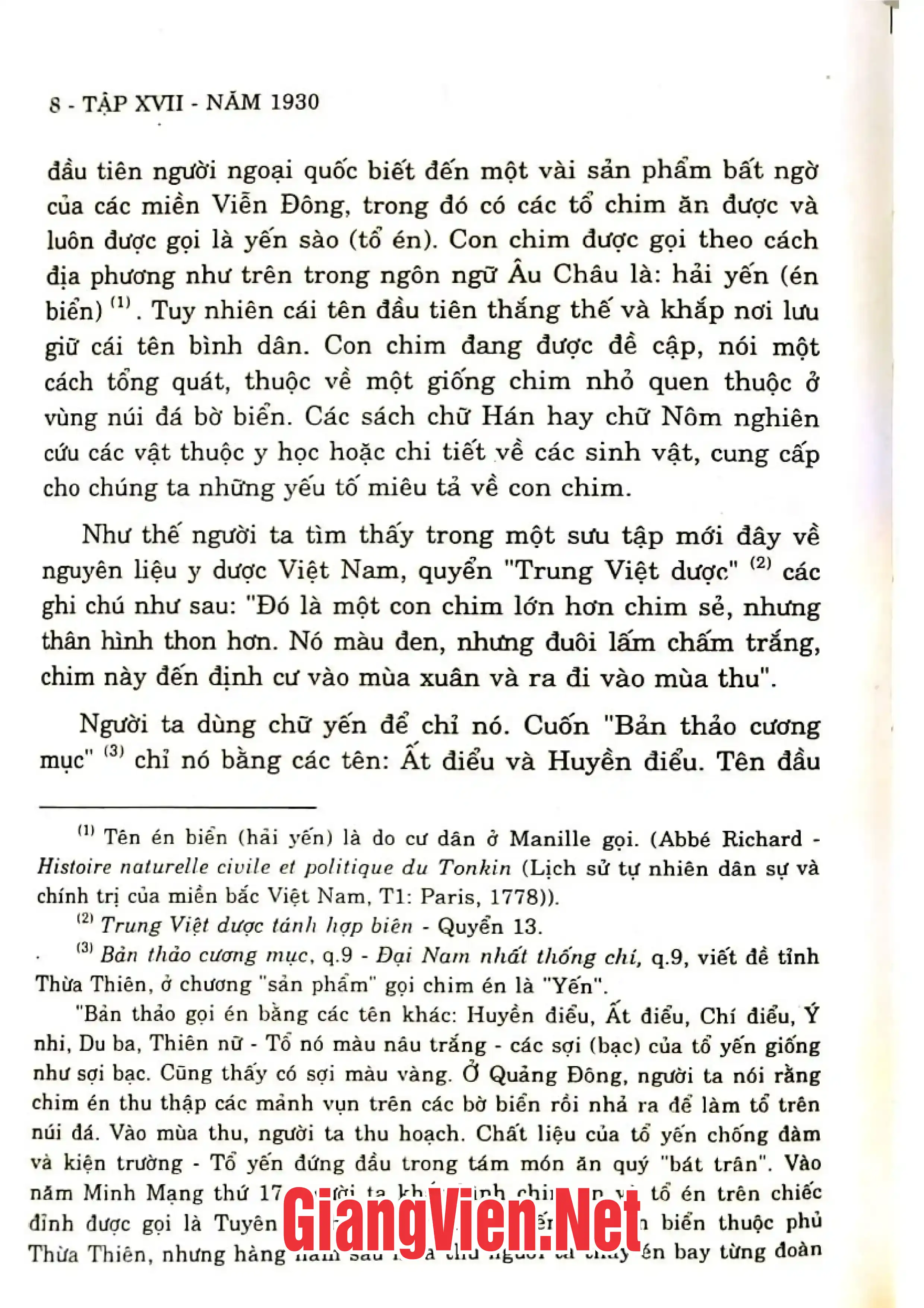 Nội dung trang phụ bản giới thiệu sách Những người bạn cố đô Huế, Tập 17: 1930