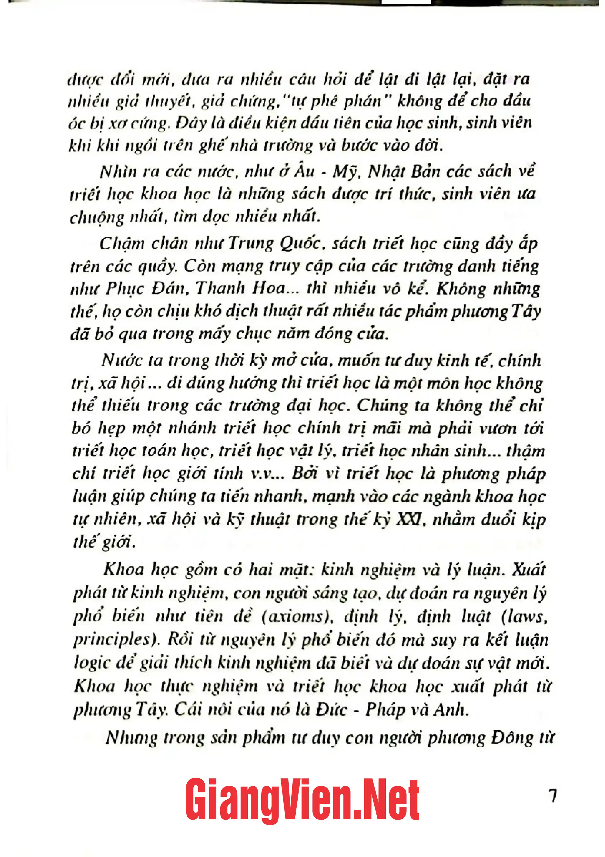 Mục lục chi tiết trang 3 sách Những kiến giả về triết học khoa học