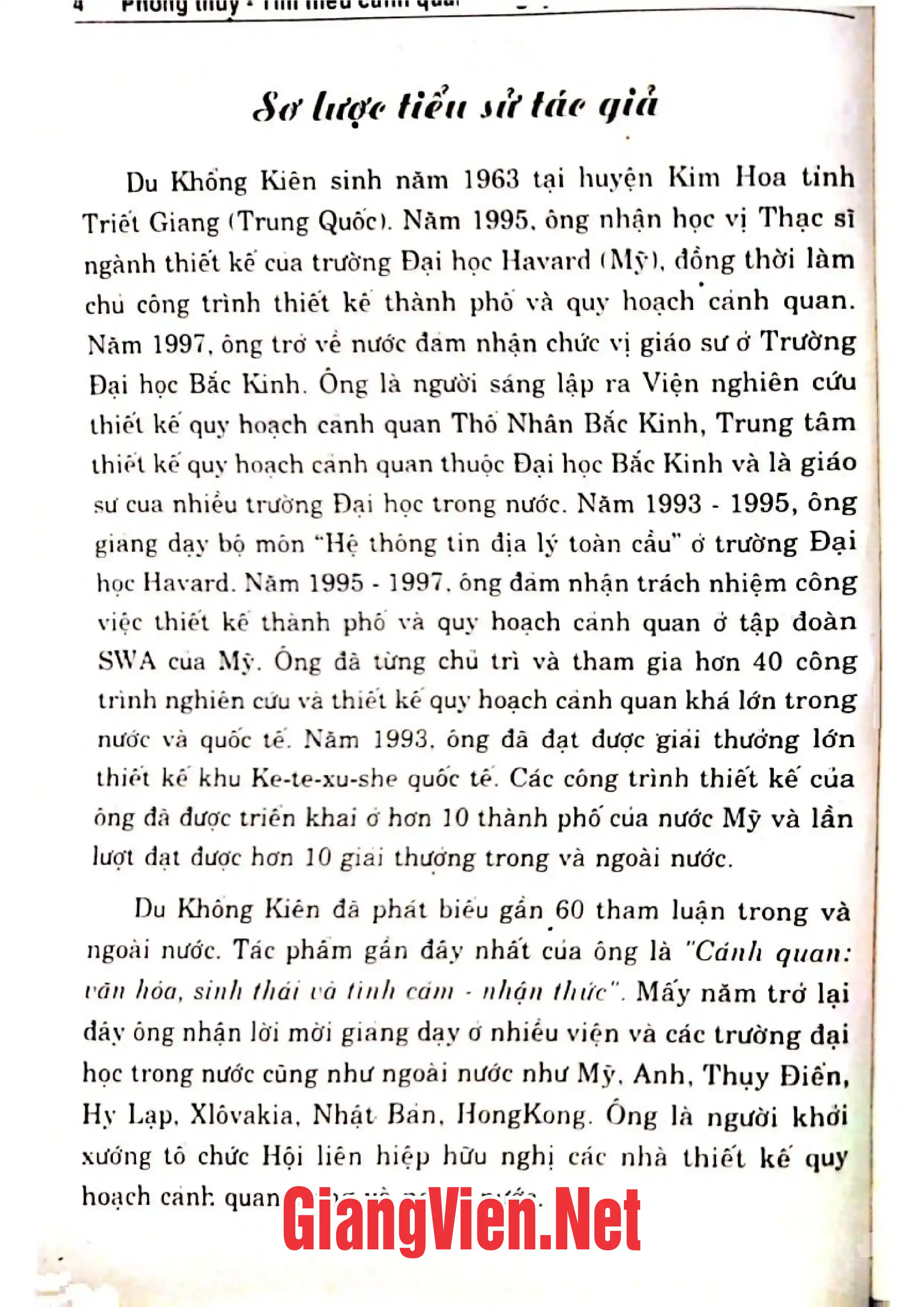 Mục lục chi tiết trang 1 sách Phong thủy cảnh quan sống lý tưởng