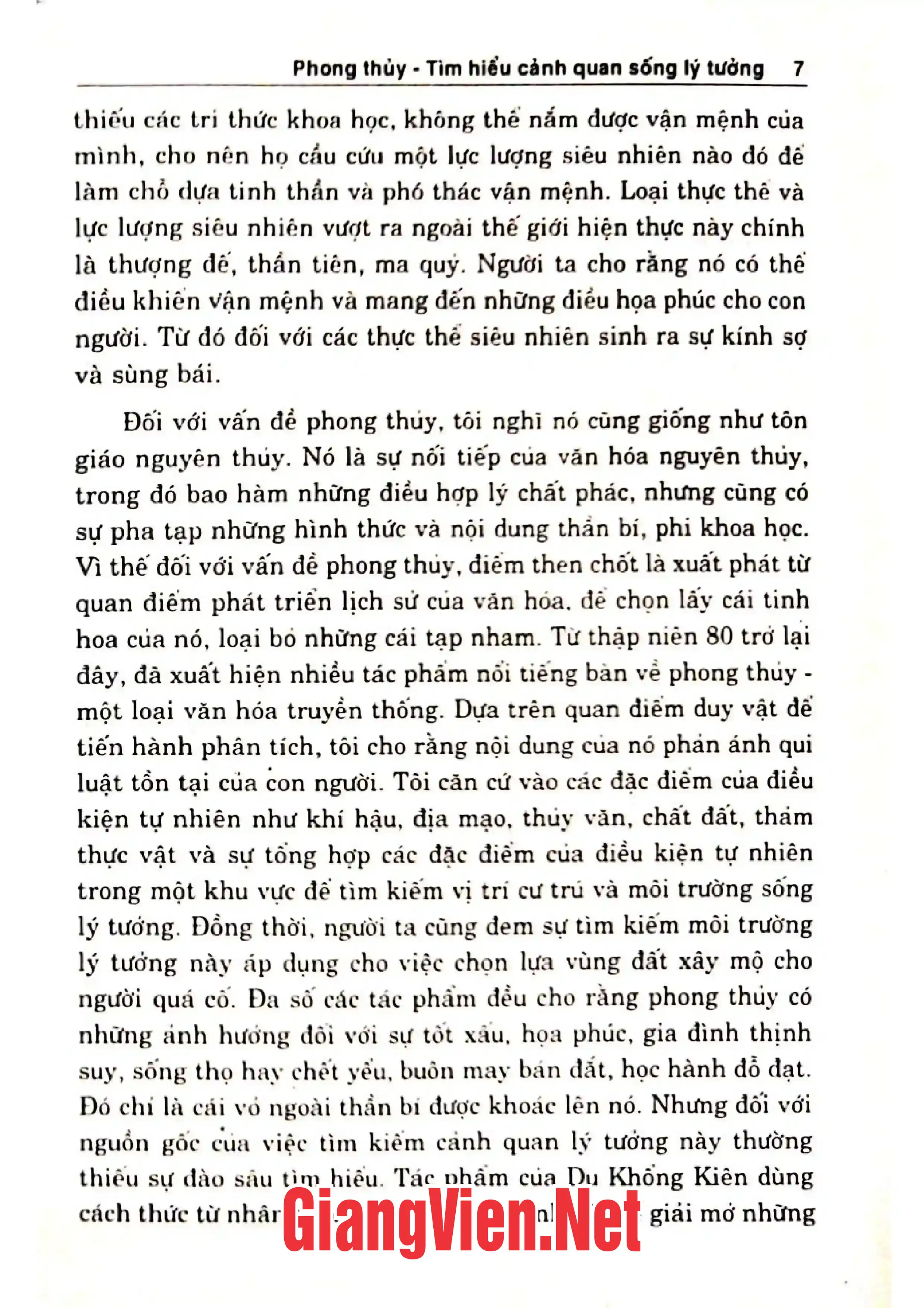 Nội dung trang phụ bản giới thiệu sách Phong thủy cảnh quan sống lý tưởng