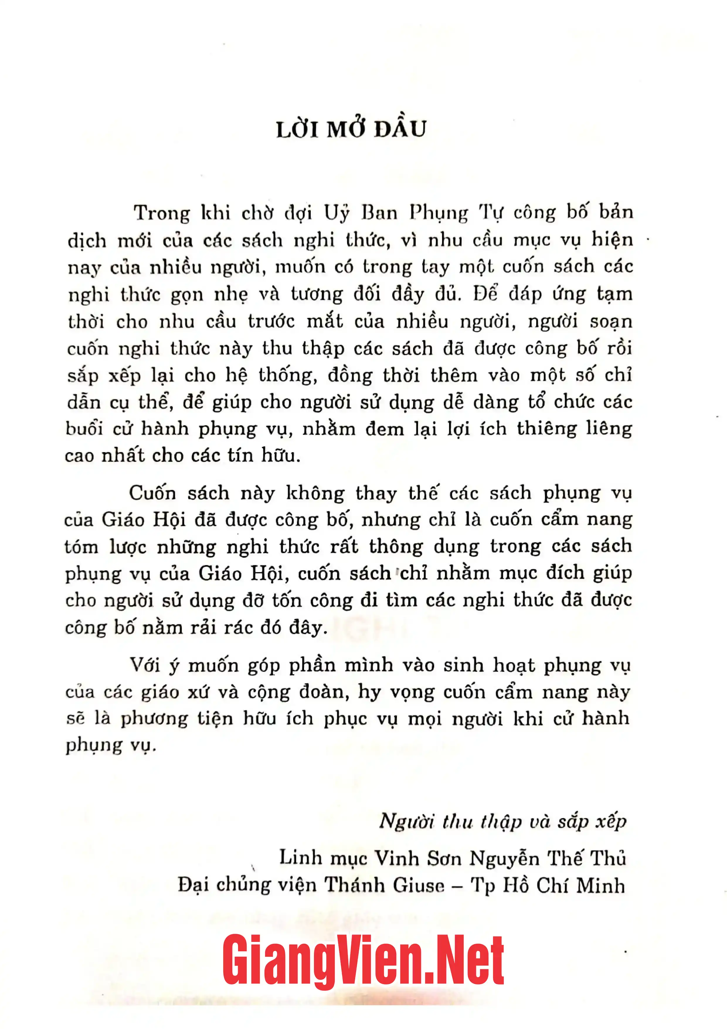 Nội dung mục lục và hình ảnh sách Cẩm nang các nghi thức bí tích và á bí tích - Trang 6