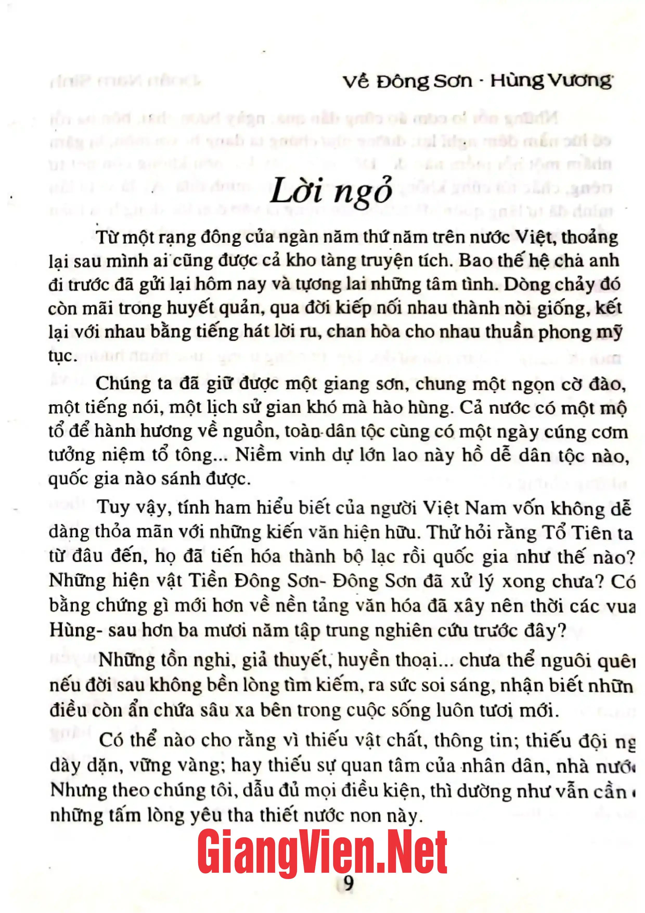 Mục lục chi tiết trang 3 sách Về Đông Sơn- Hùng Vương
