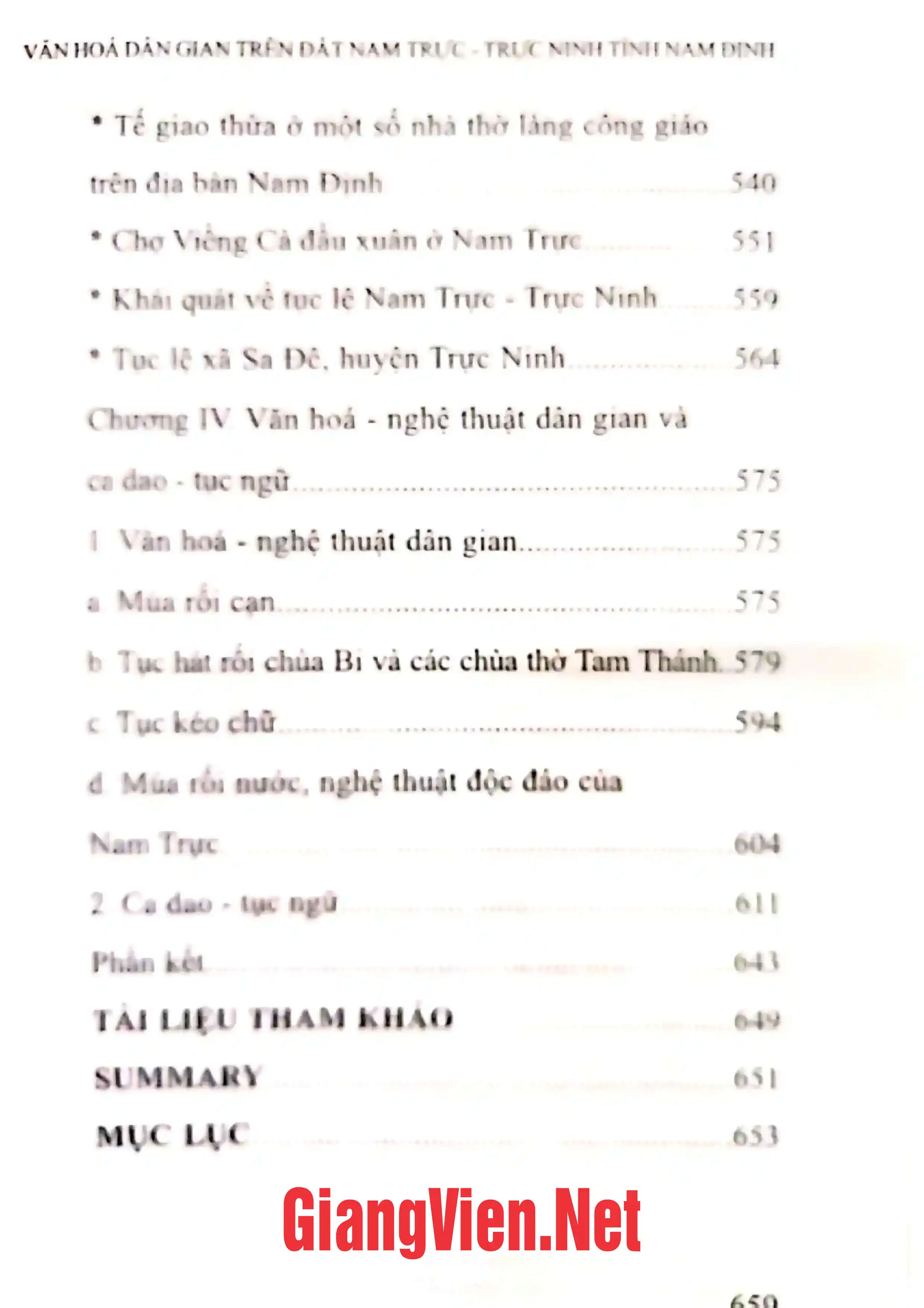 Nội dung mục lục và hình ảnh sách Văn hóa dân gian trên đất Nam Trực - Trực Ninh, tỉnh Nam Định - Trang 6