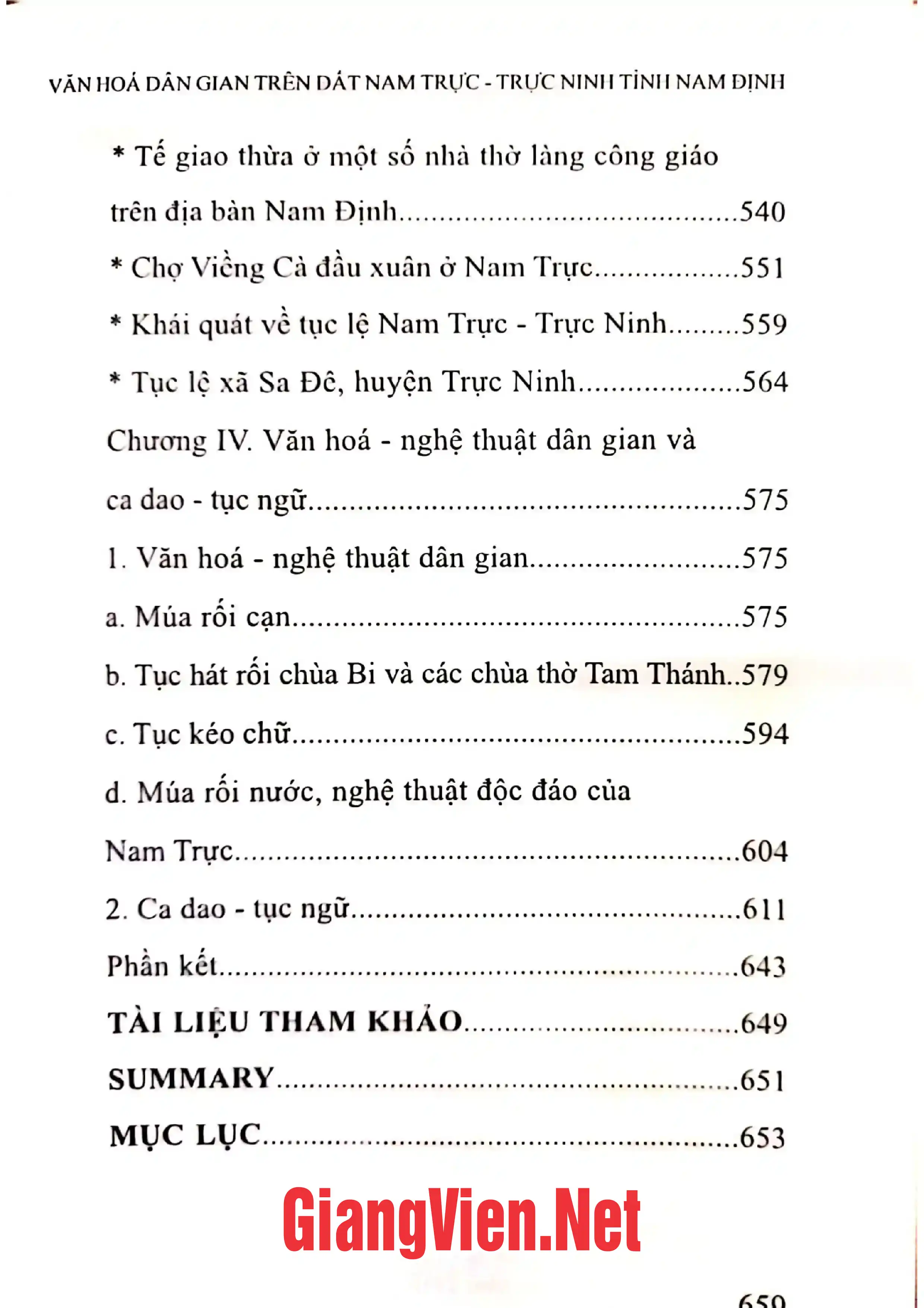 Nội dung mục lục và hình ảnh sách Văn hóa dân gian trên đất Nam Trực - Trực Ninh, tỉnh Nam Định - Trang 7