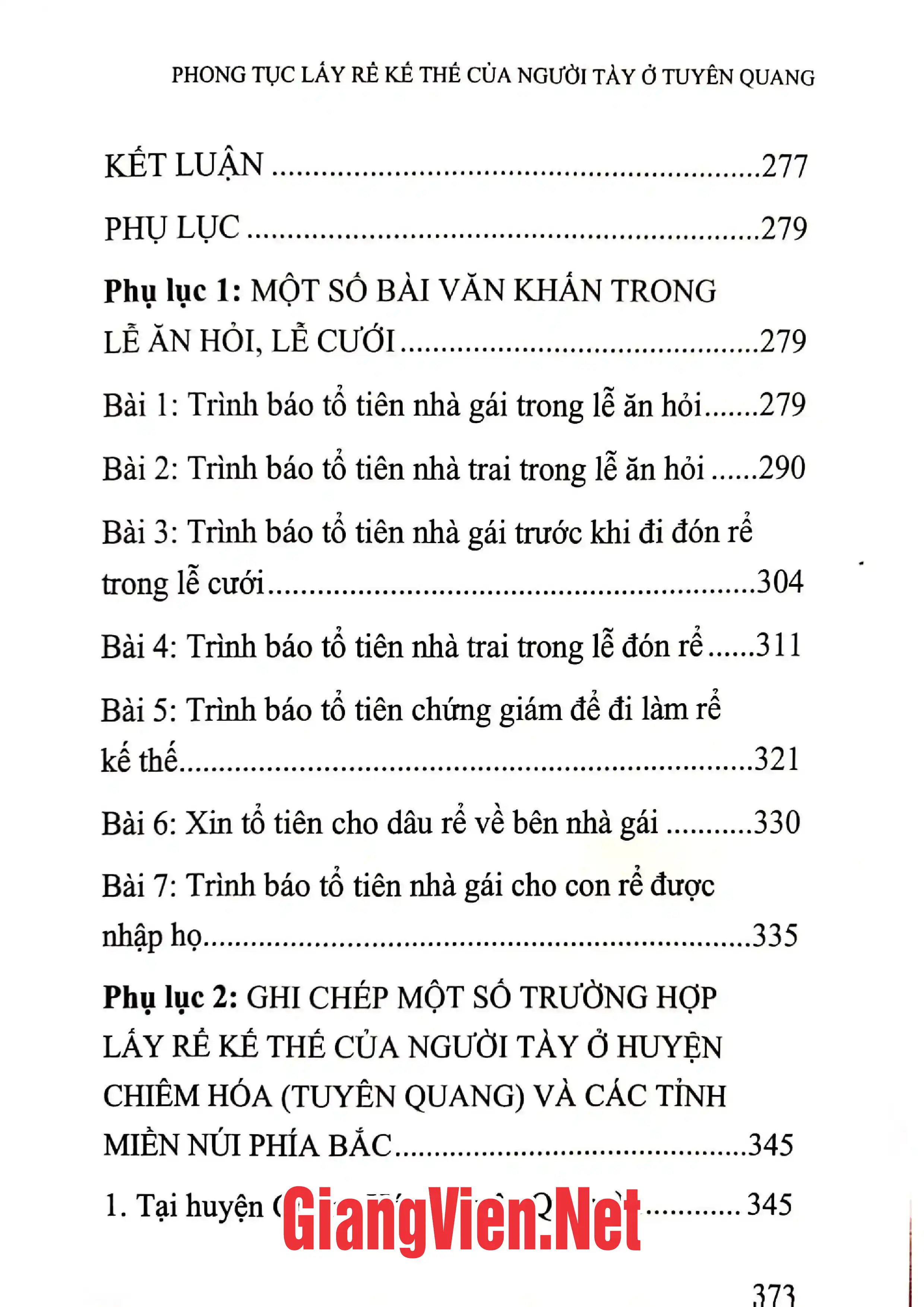Nội dung mục lục và hình ảnh sách Phong tục lấy rể kế thế của người Tày ở Tuyên Quang - Trang 6