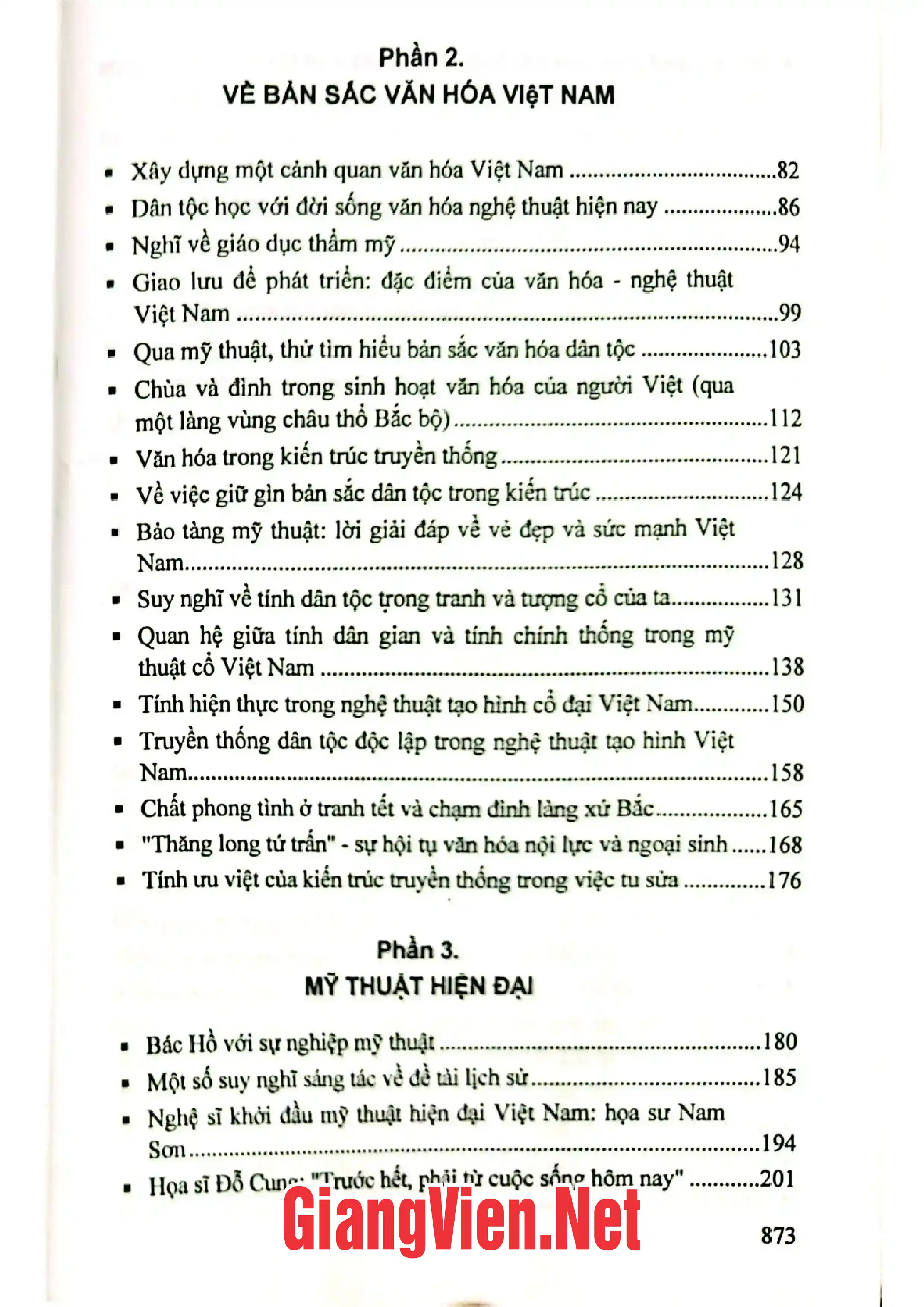 Mục lục chi tiết trang 1 sách Văn hóa Việt Nam nhìn từ Mỹ thuật