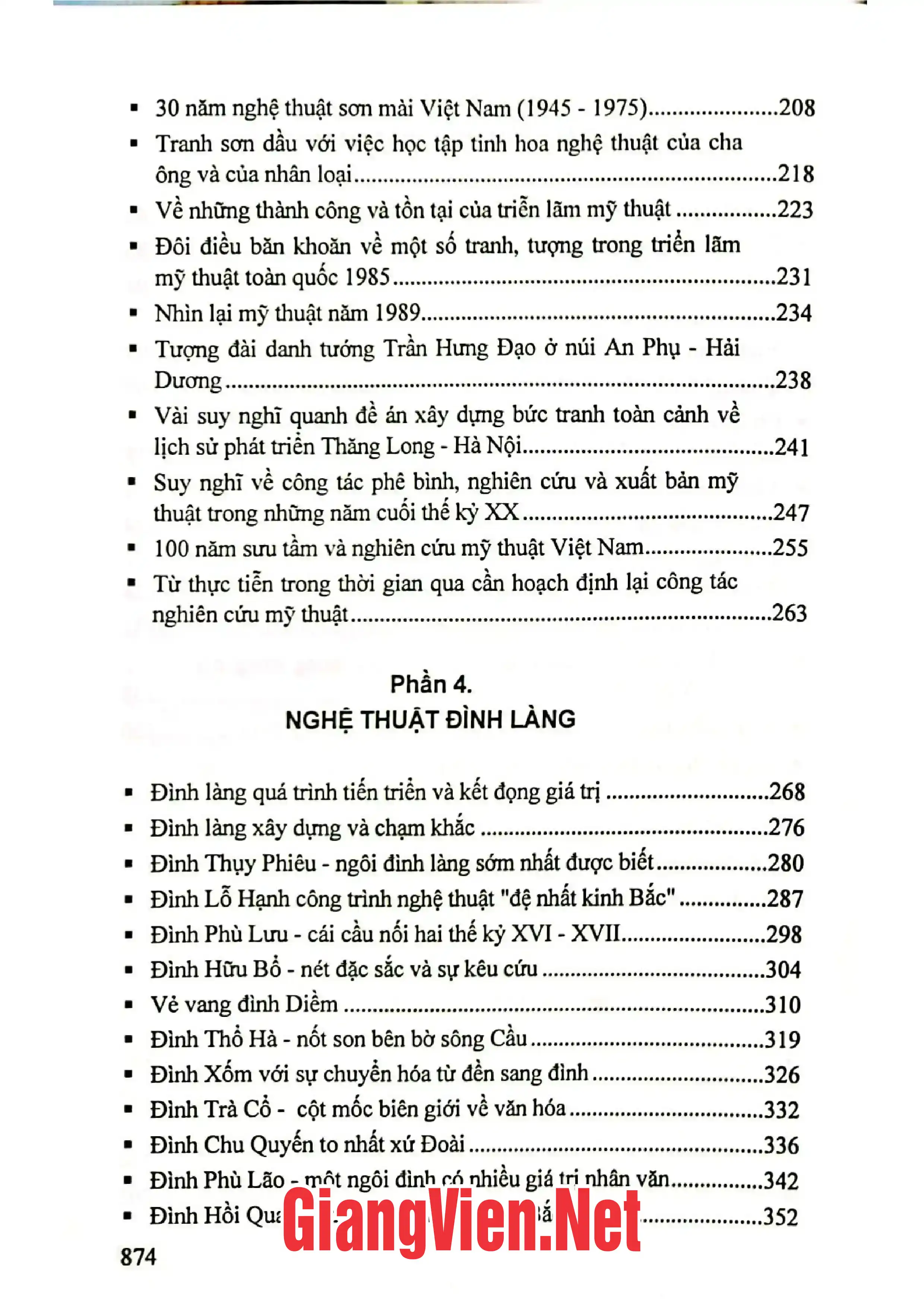 Mục lục chi tiết trang 2 sách Văn hóa Việt Nam nhìn từ Mỹ thuật