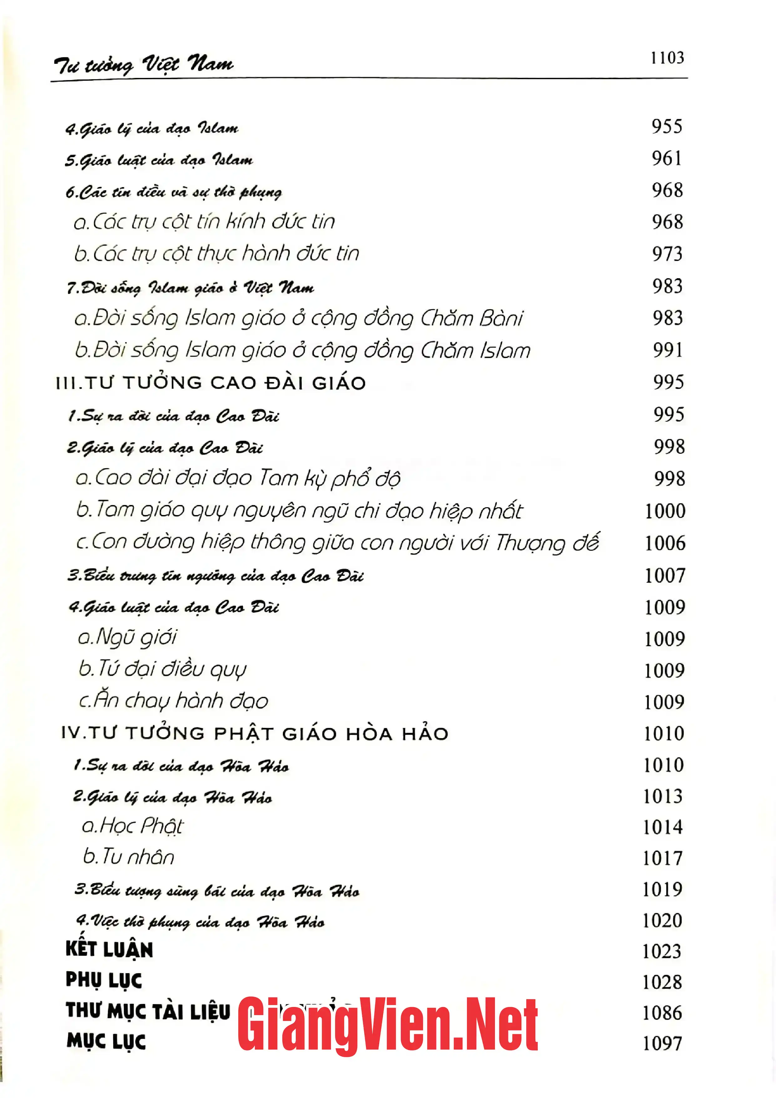 Nội dung mục lục và hình ảnh sách Tư tưởng Việt Nam - Trang 6