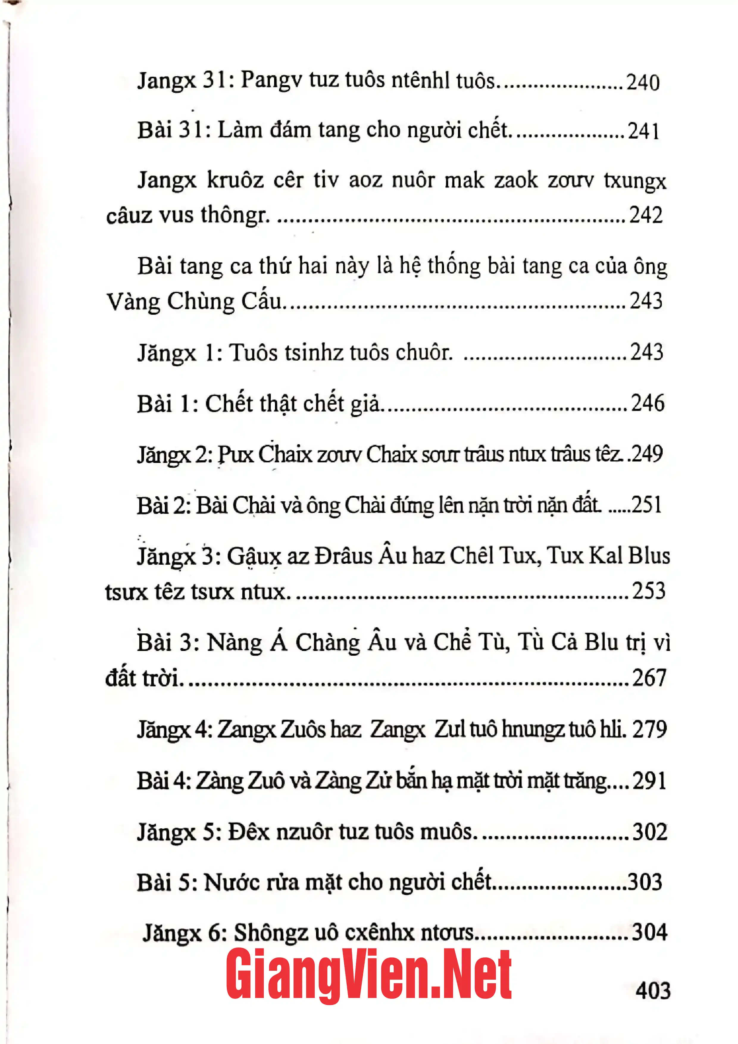 Nội dung mục lục và hình ảnh sách Bài tang ca của người Hmôngz Sa Pa - Trang 6