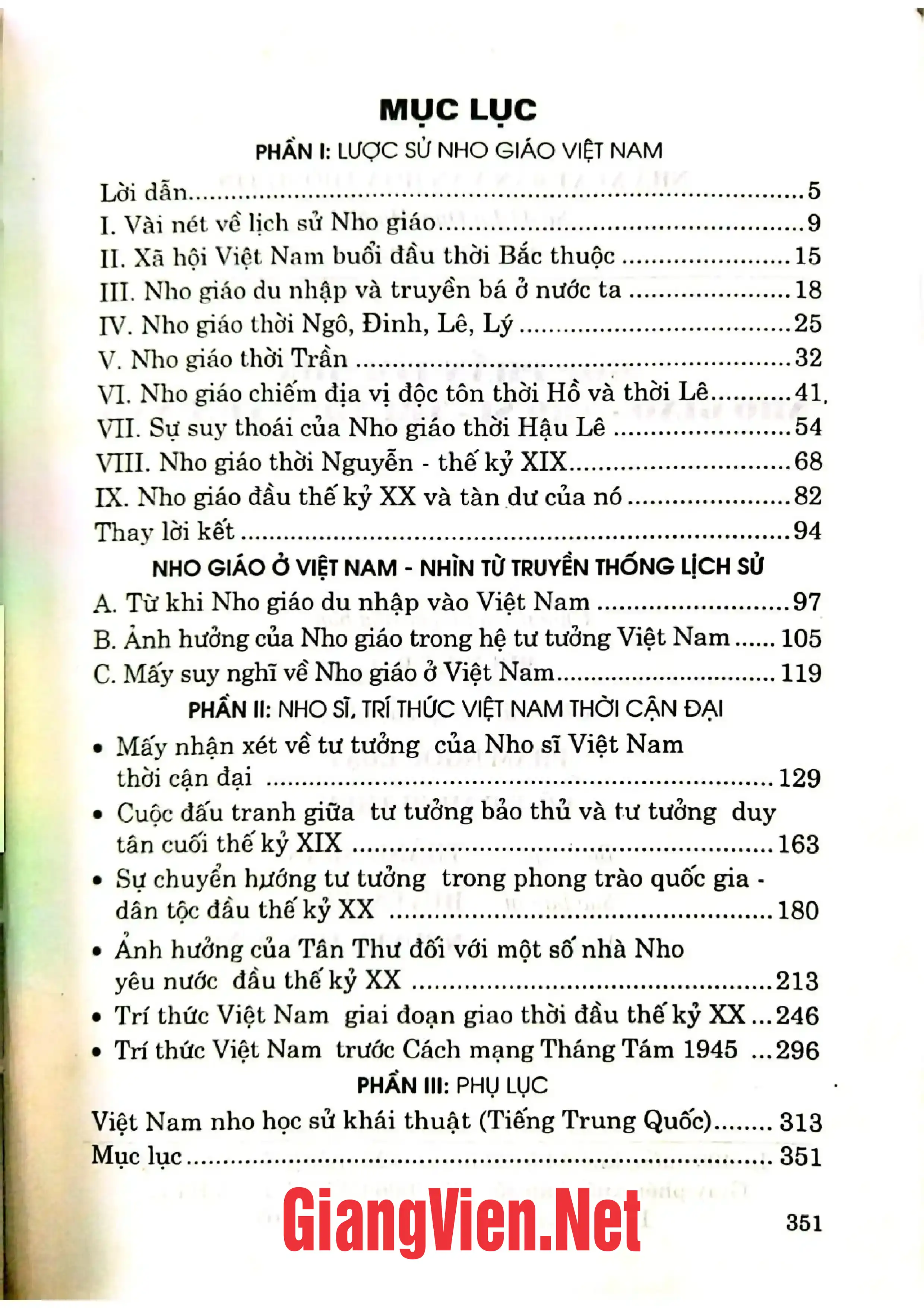 Trang bìa chính thức sách Góp phần tìm hiểu Nho giáo, nho sỹ, trí thức Việt Nam trước năm 1945