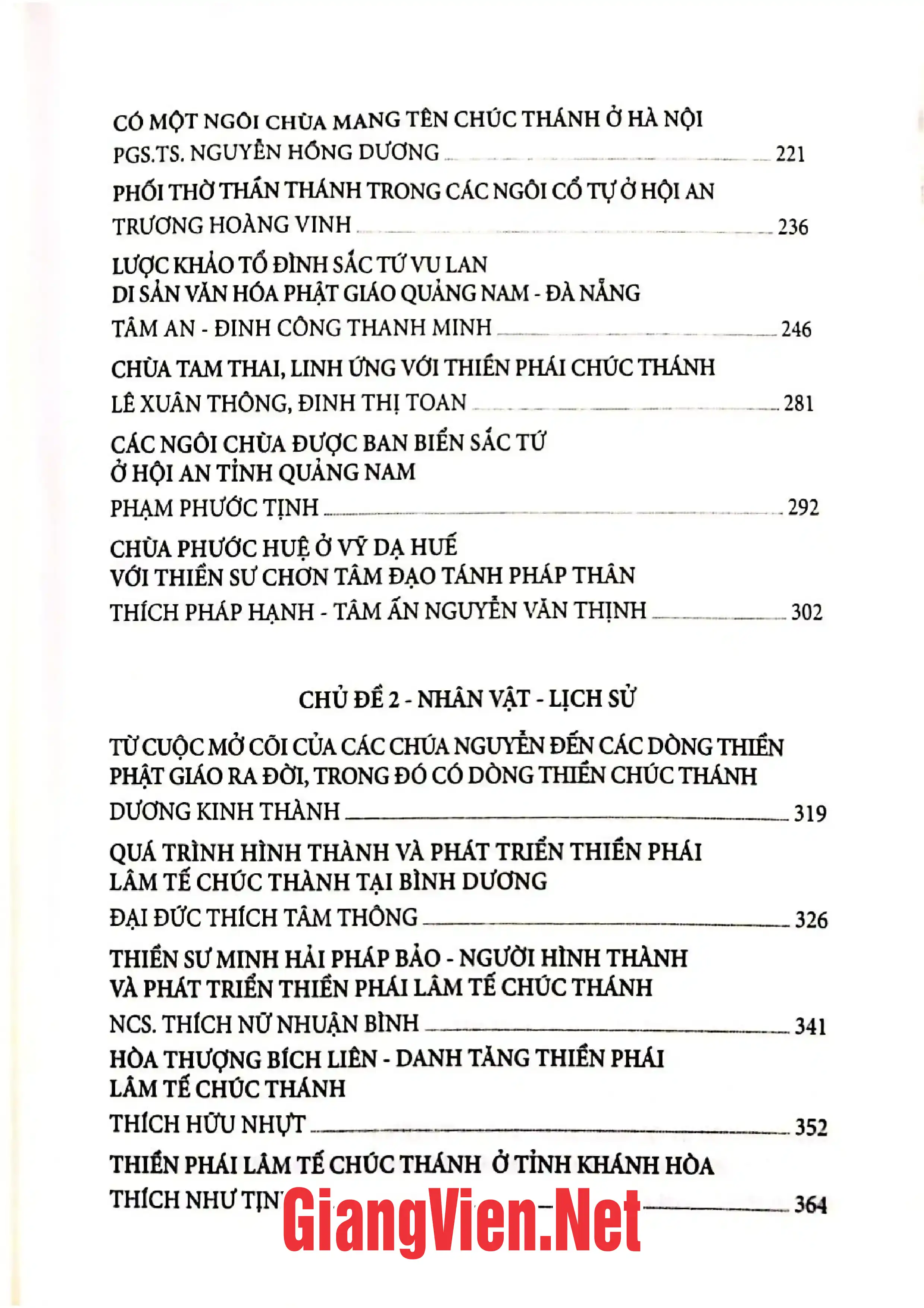 Mục lục chi tiết trang 2 sách Thiền phái Lâm tế Chúc Thánh lịch sử hình thành và phát triển