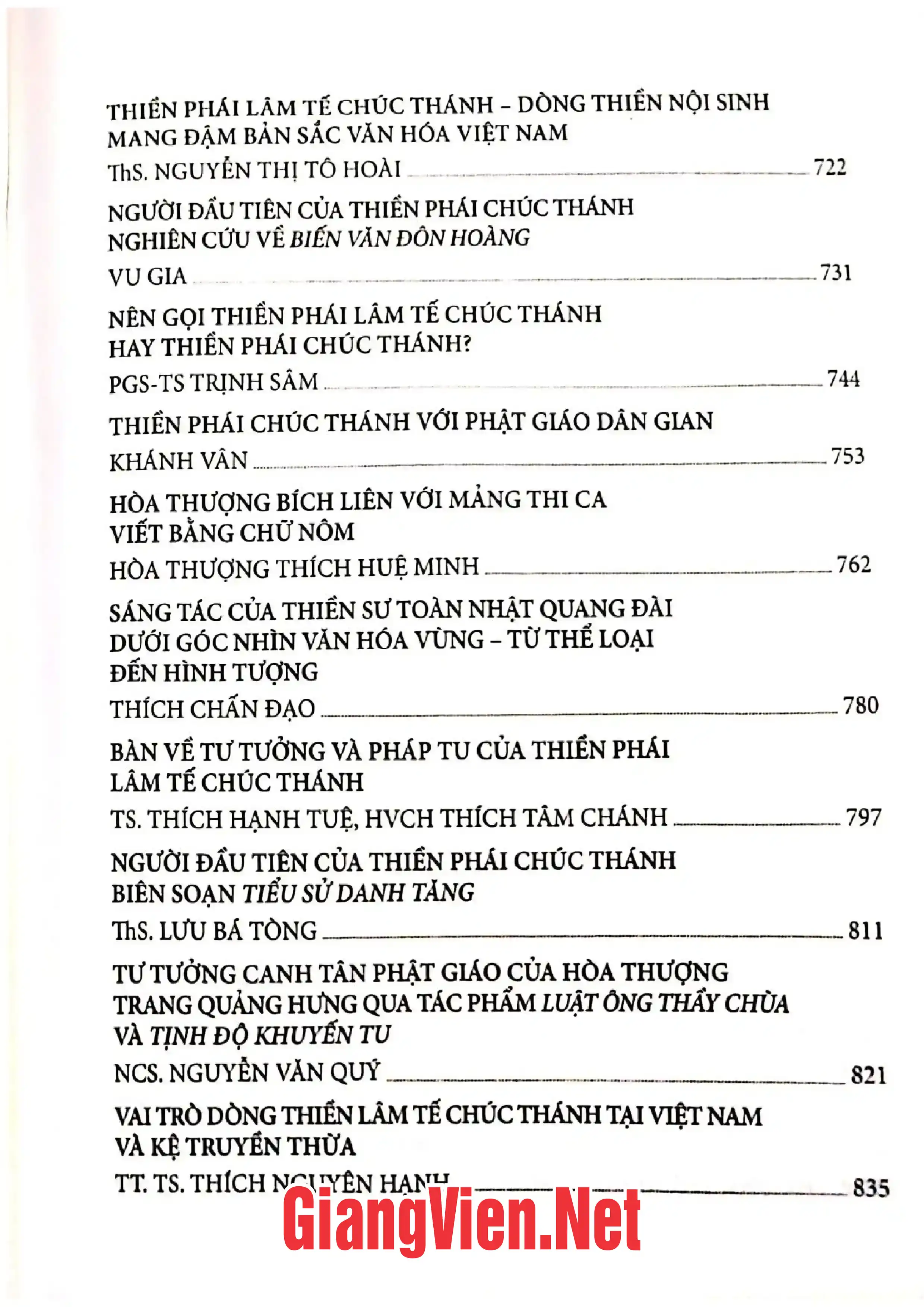 Nội dung mục lục và hình ảnh sách Thiền phái Lâm tế Chúc Thánh lịch sử hình thành và phát triển - Trang 6