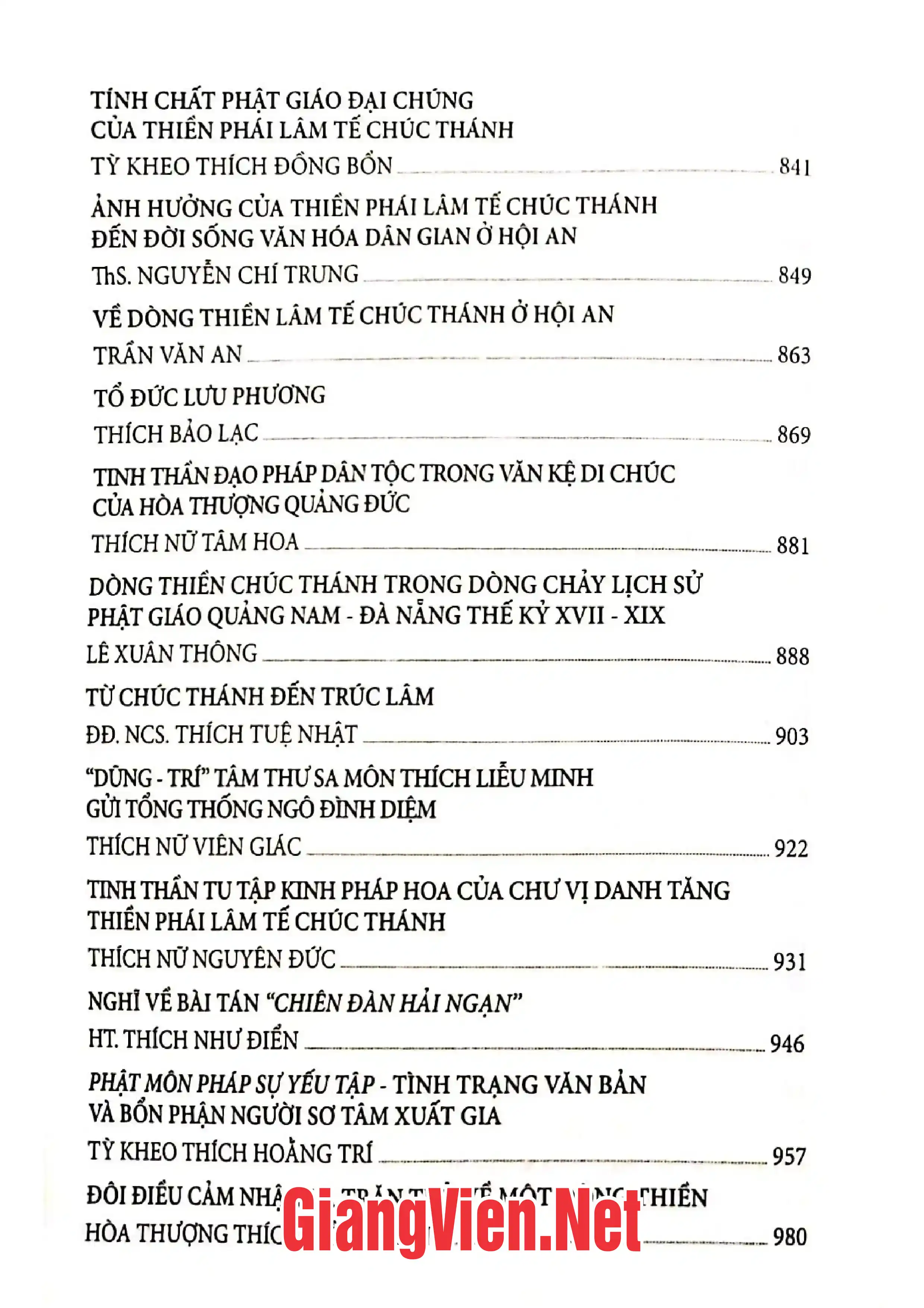 Nội dung mục lục và hình ảnh sách Thiền phái Lâm tế Chúc Thánh lịch sử hình thành và phát triển - Trang 7