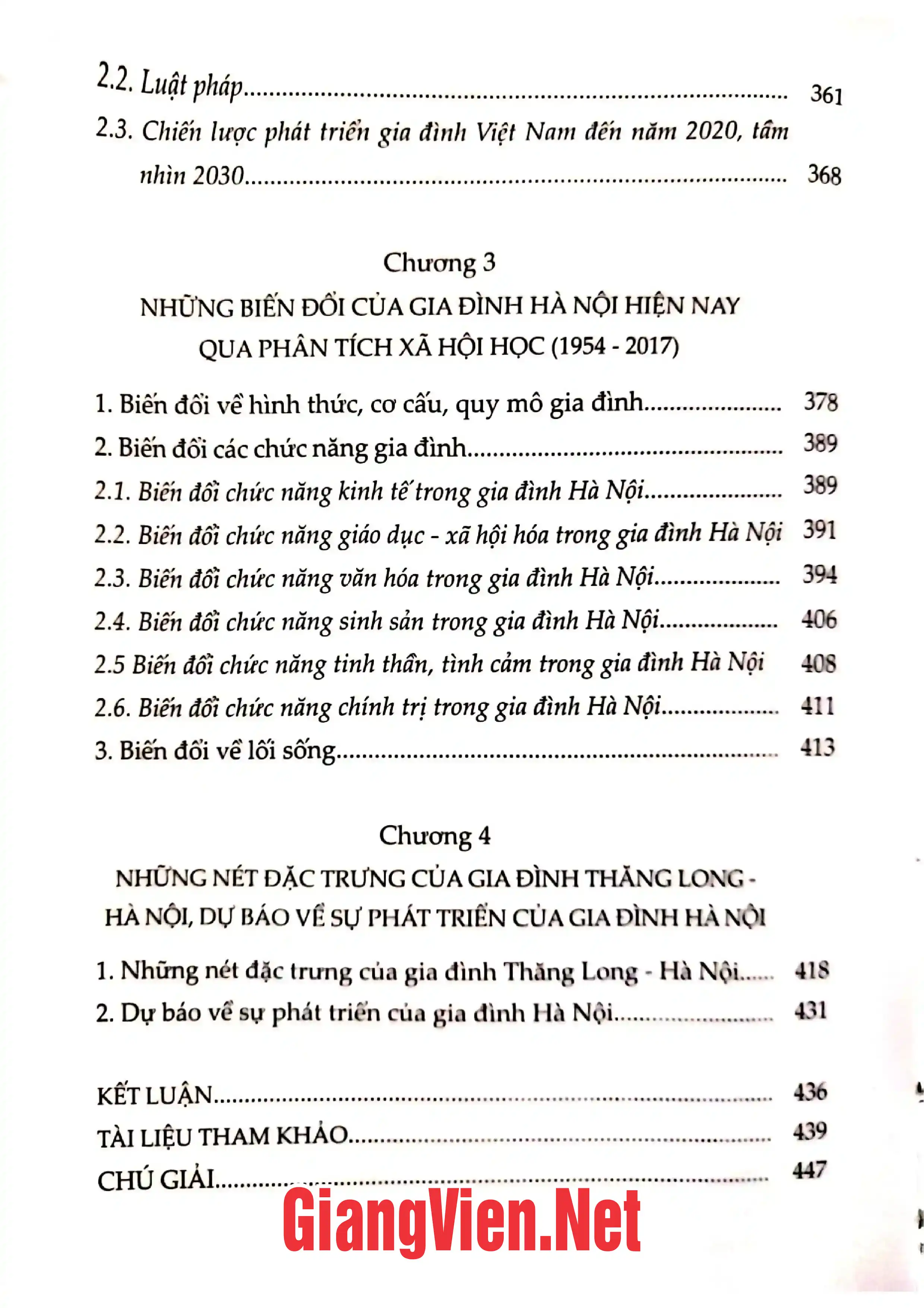 Nội dung mục lục và hình ảnh sách Gia đình Thăng Long - Hà Nội - Trang 6