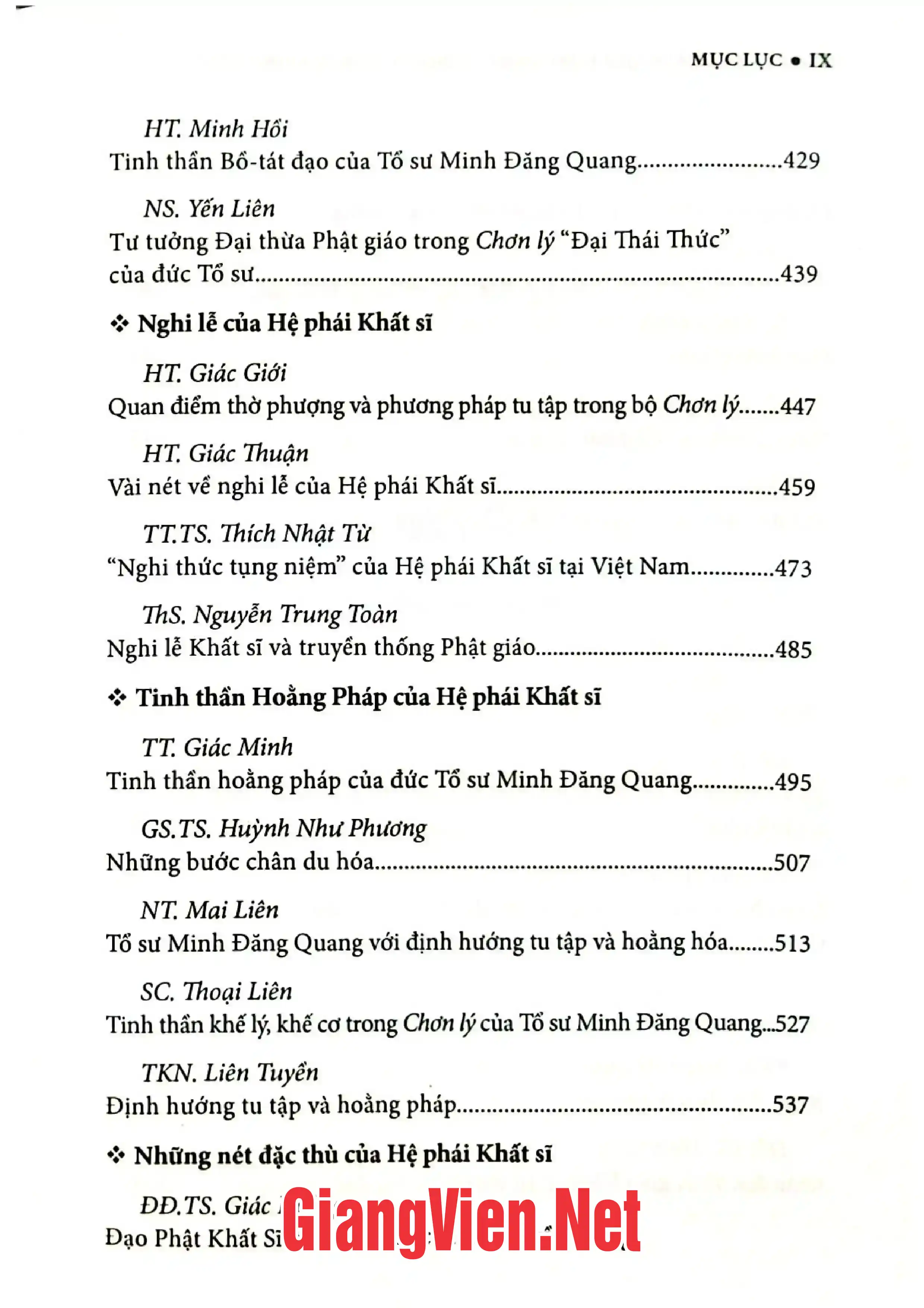 Nội dung trang phụ bản giới thiệu sách Hệ phái khất sĩ quá trình hình thành và phát triển
