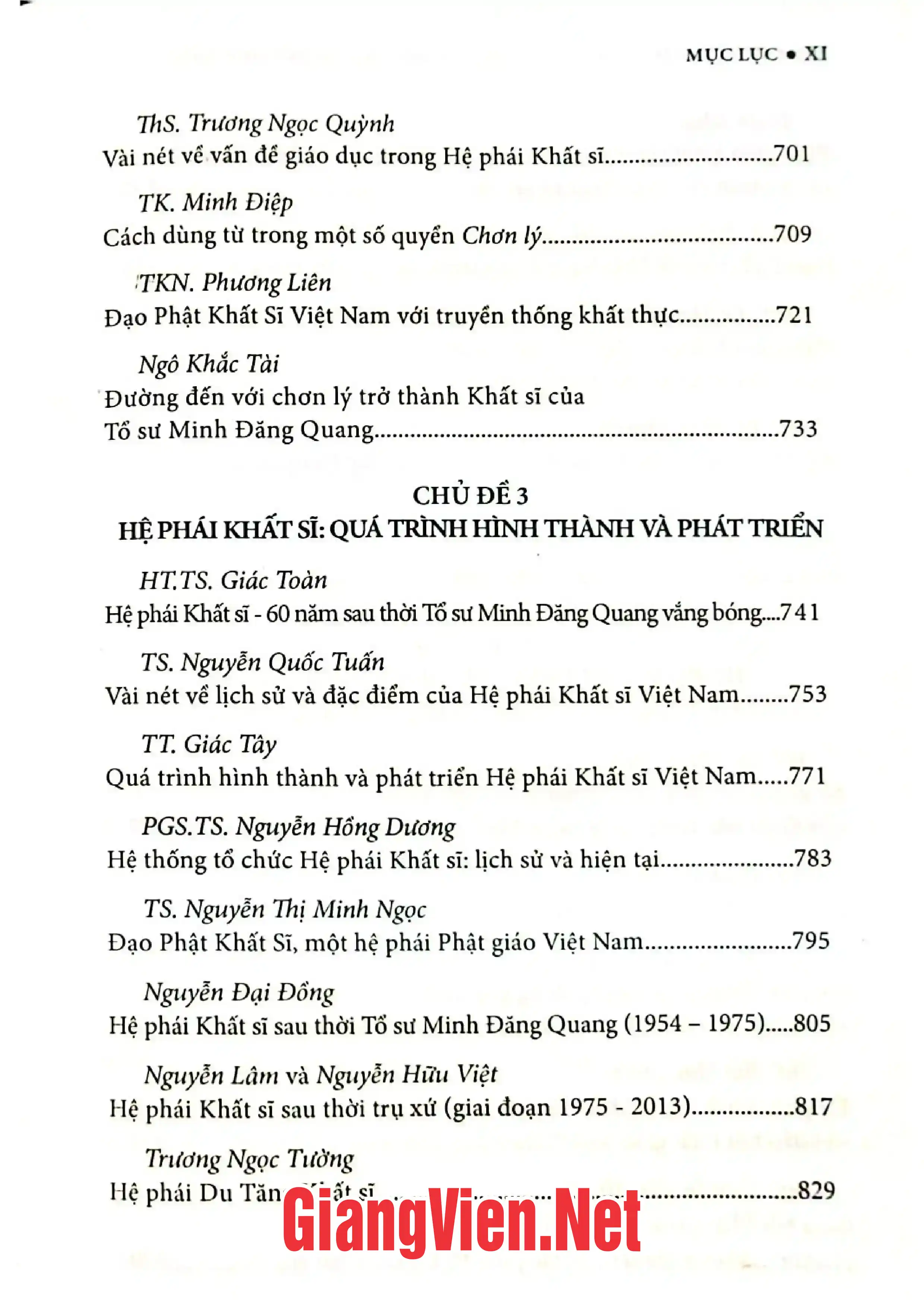 Nội dung mục lục và hình ảnh sách Hệ phái khất sĩ quá trình hình thành và phát triển - Trang 6