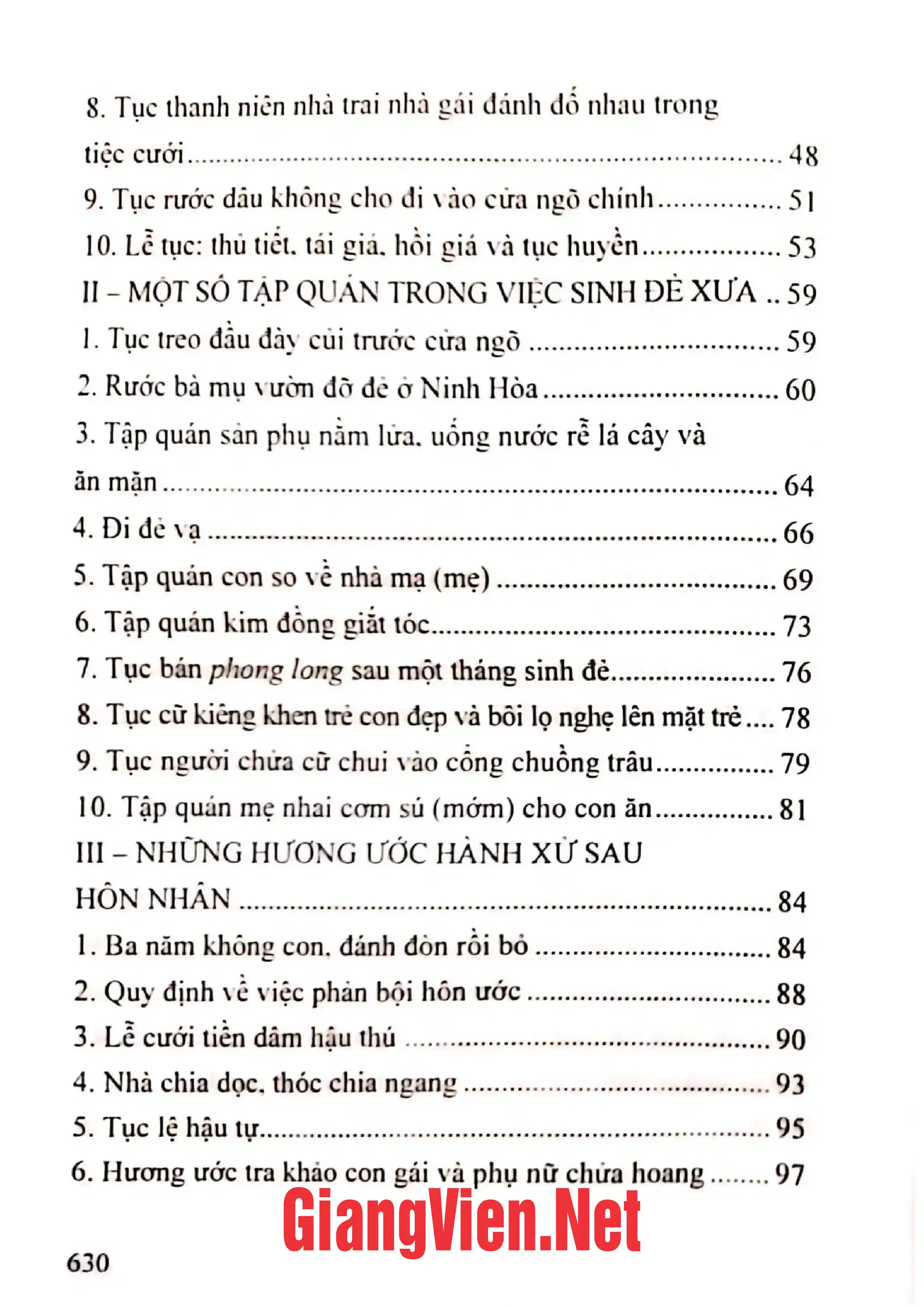 Mục lục chi tiết trang 1 sách Dấu xưa nền cũ đất Ninh Hòa