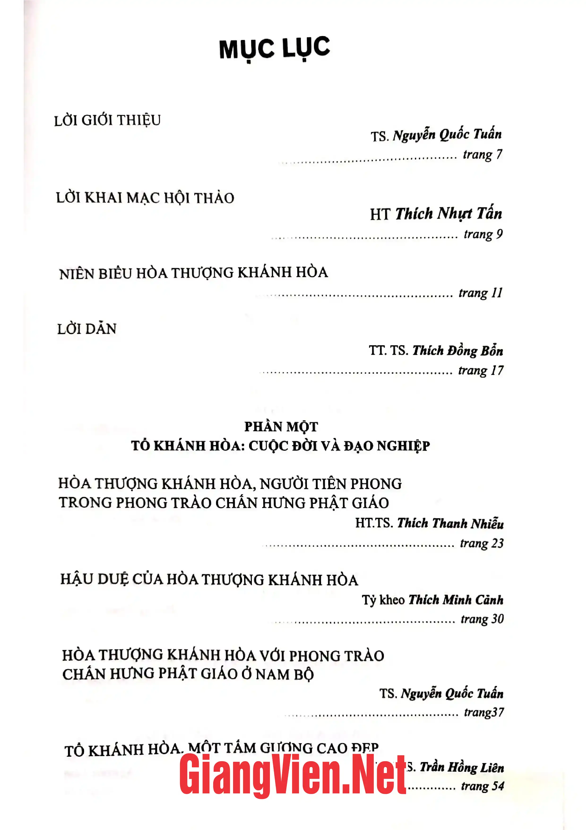 Ảnh minh họa nội dung cuốn sách: Hòa thượng Khánh Hòa với phong trào chấn hưng Phật giáo Việt Nam