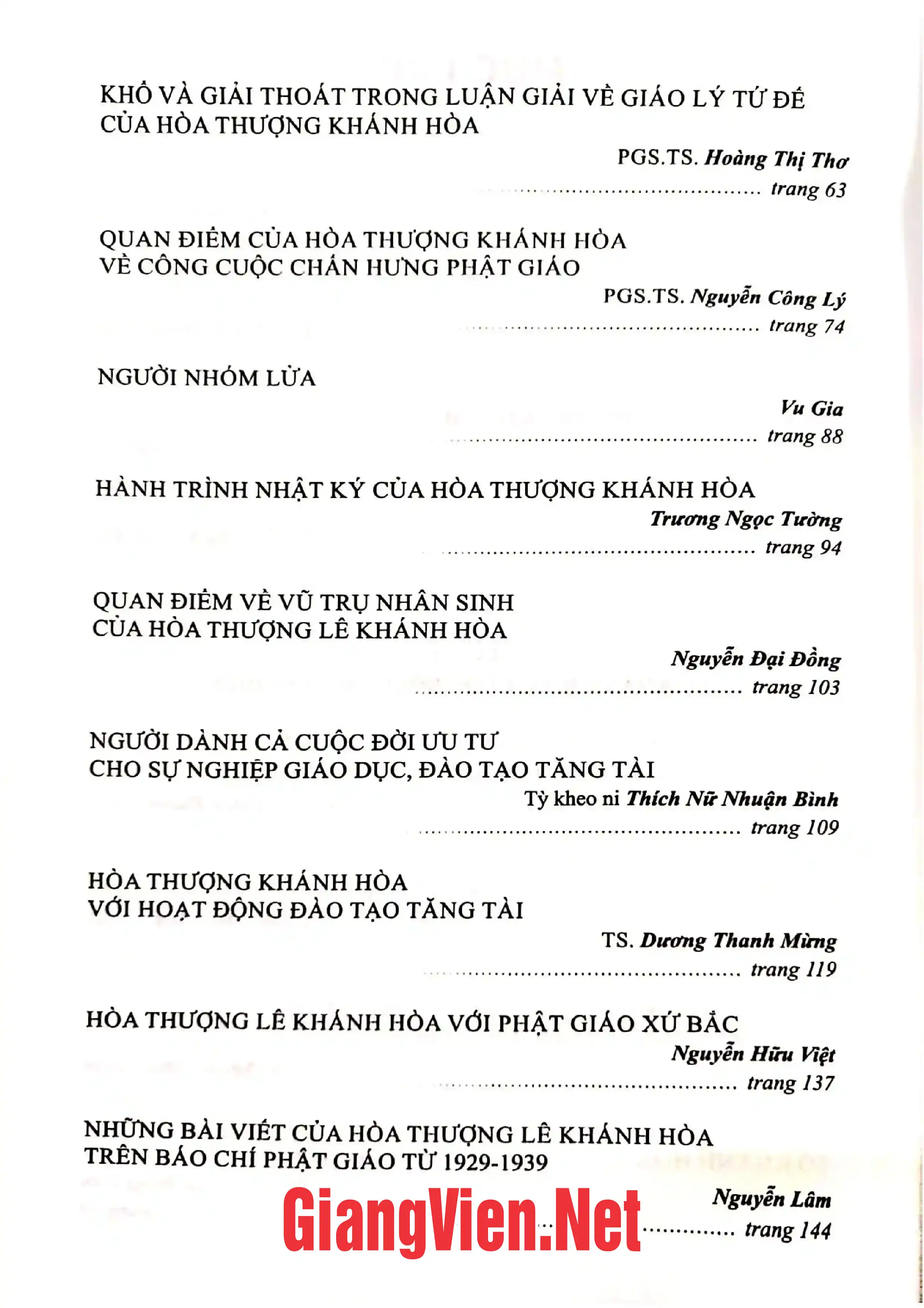 Ảnh minh họa nội dung cuốn sách: Hòa thượng Khánh Hòa với phong trào chấn hưng Phật giáo Việt Nam