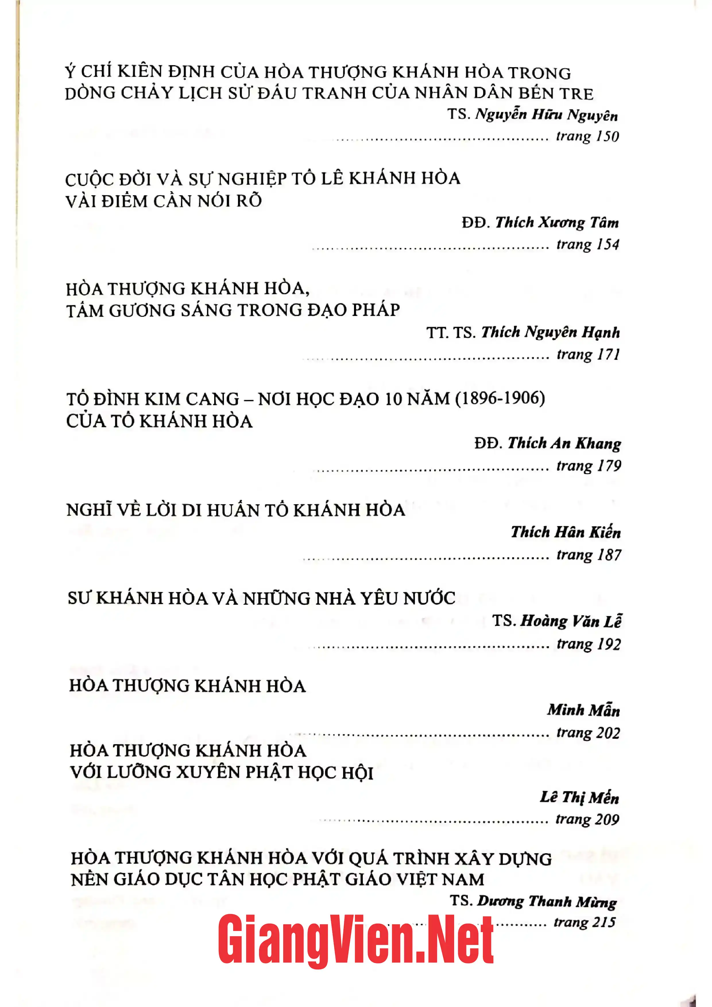 Ảnh minh họa nội dung cuốn sách: Hòa thượng Khánh Hòa với phong trào chấn hưng Phật giáo Việt Nam
