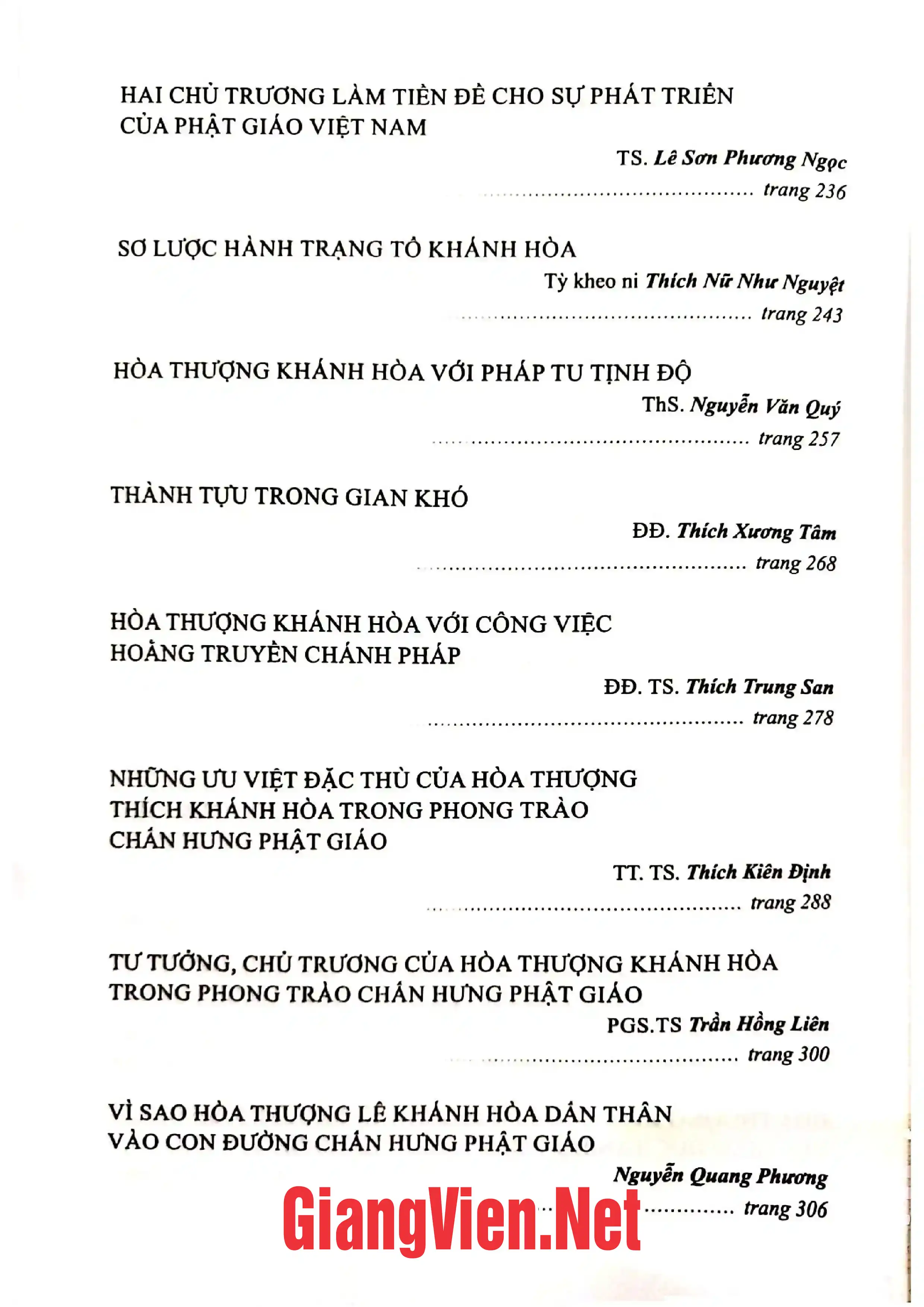 Ảnh minh họa nội dung cuốn sách: Hòa thượng Khánh Hòa với phong trào chấn hưng Phật giáo Việt Nam