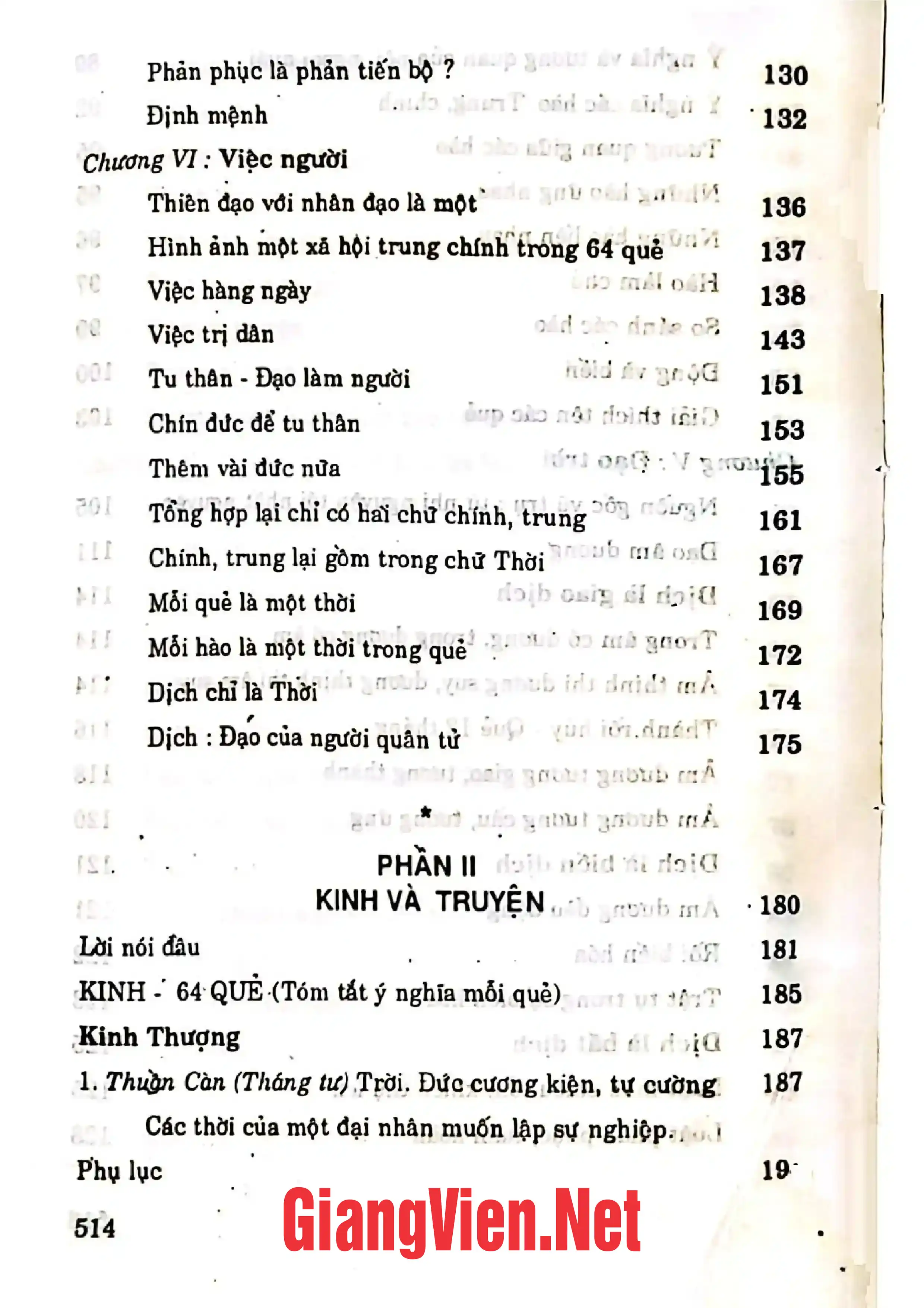 Mục lục chi tiết trang 3 sách Kinh Dịch đạo của người quân tử