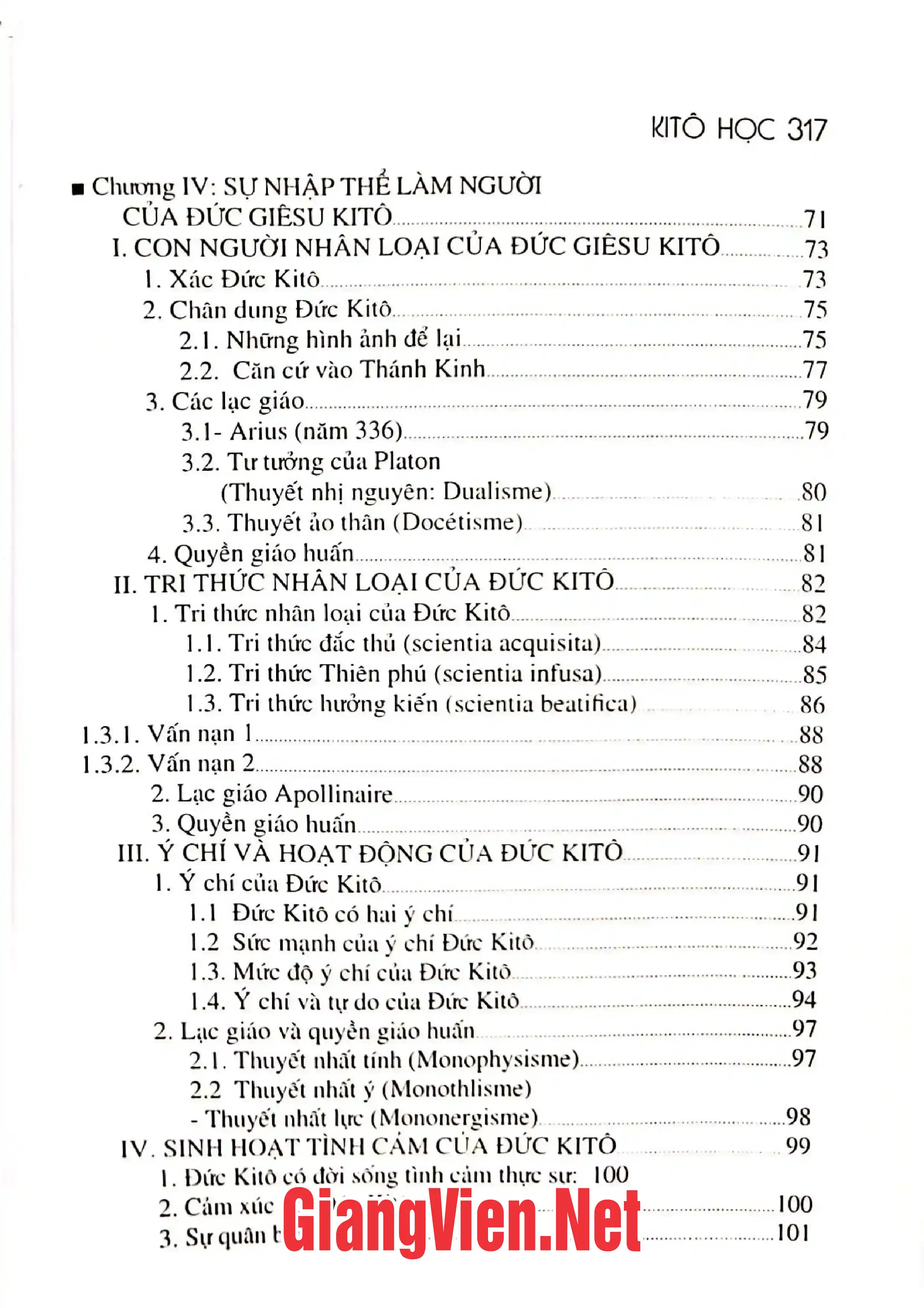 Nội dung mục lục và hình ảnh sách Kitô học - Trang 5
