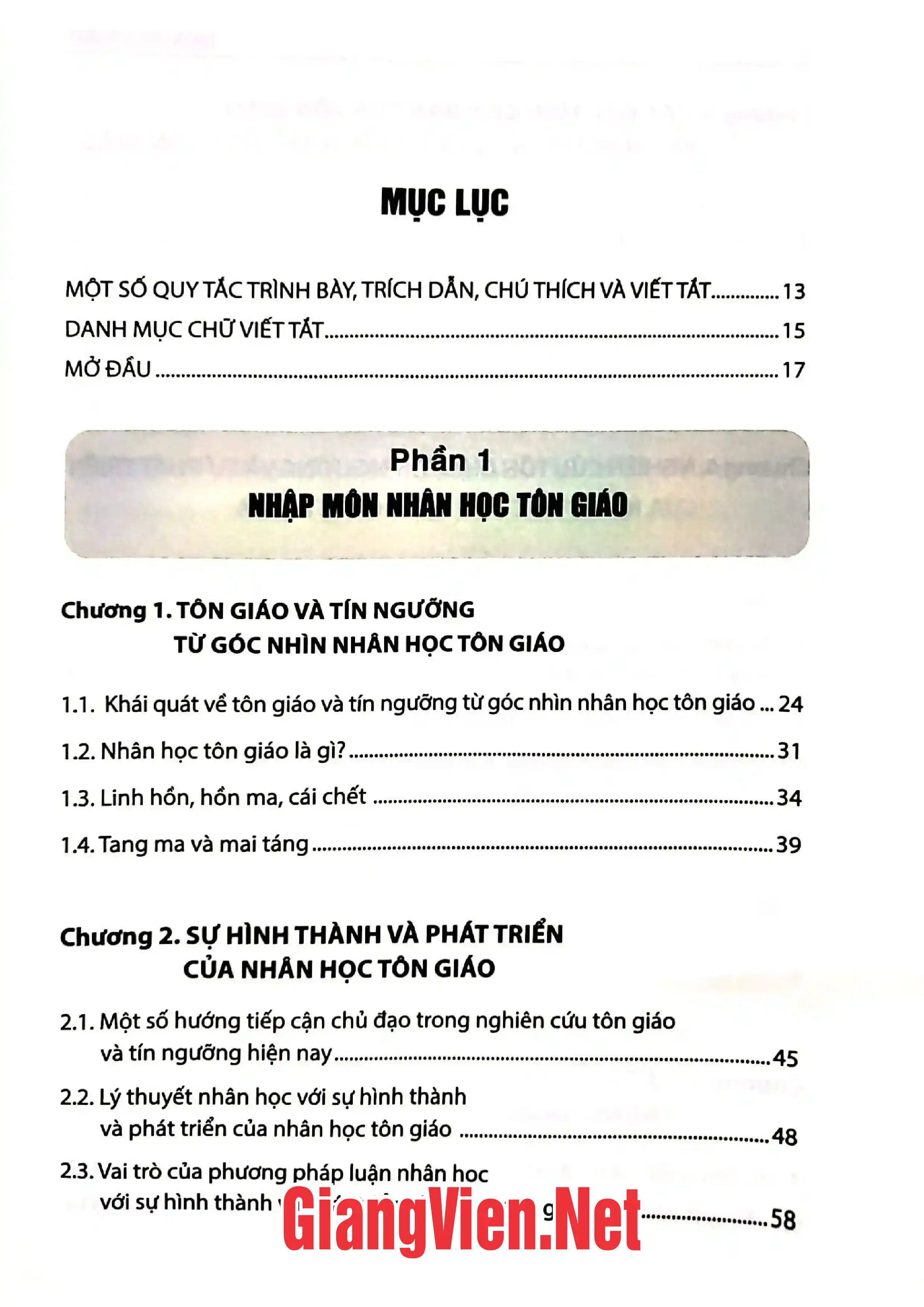 Ảnh minh họa nội dung cuốn sách: Nhân học tôn giáo