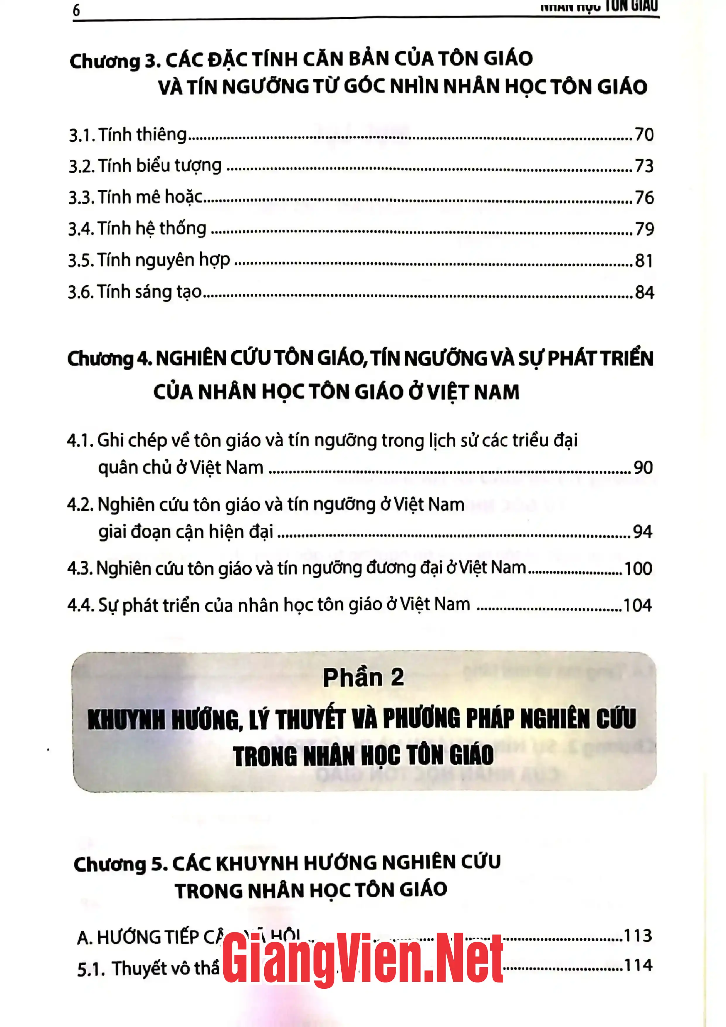 Ảnh minh họa nội dung cuốn sách: Nhân học tôn giáo