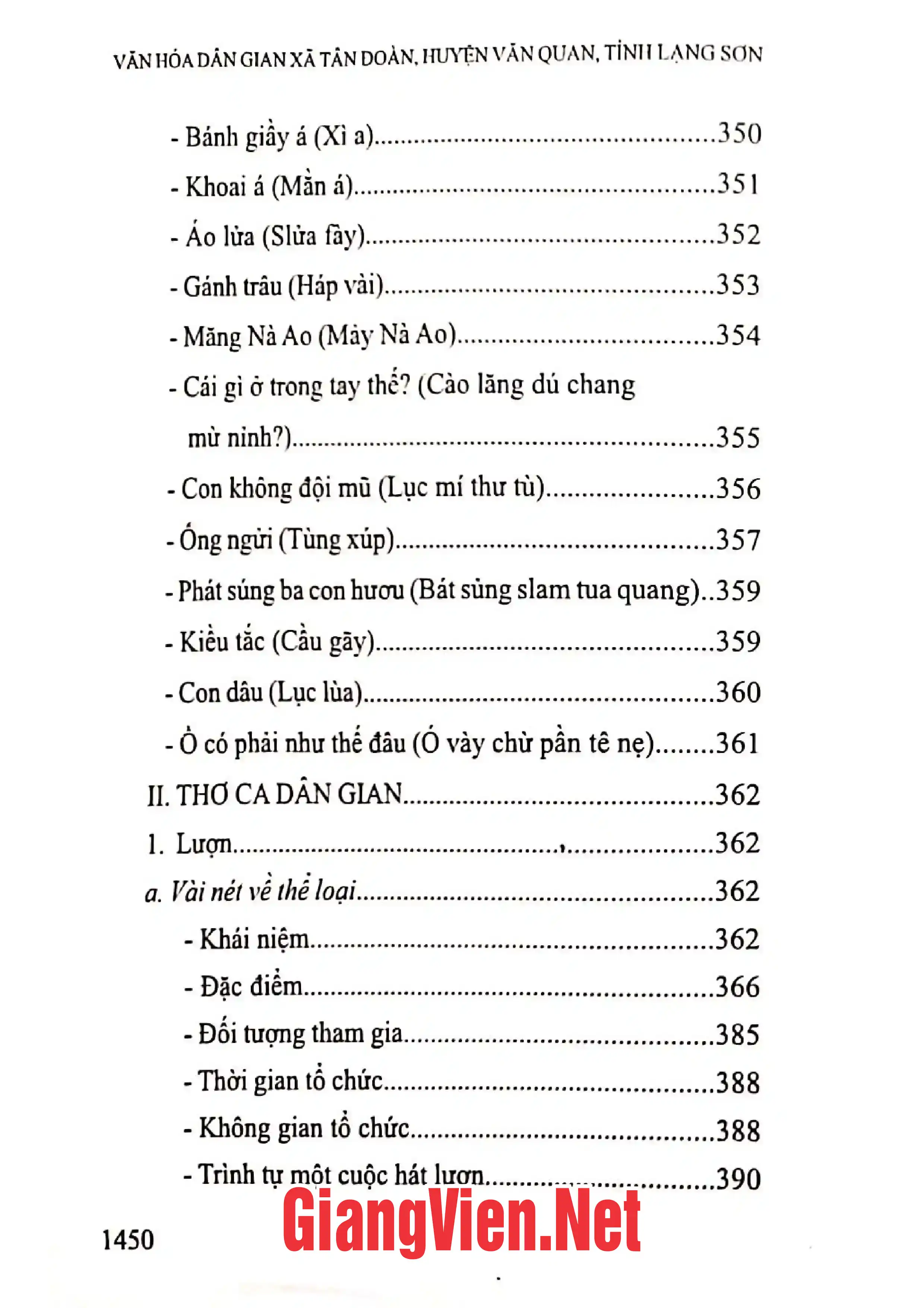 Ảnh minh họa nội dung cuốn sách: Văn hóa dân gian xã Tân Đoàn, huyện Văn Quan, tỉnh Lạng Sơn
