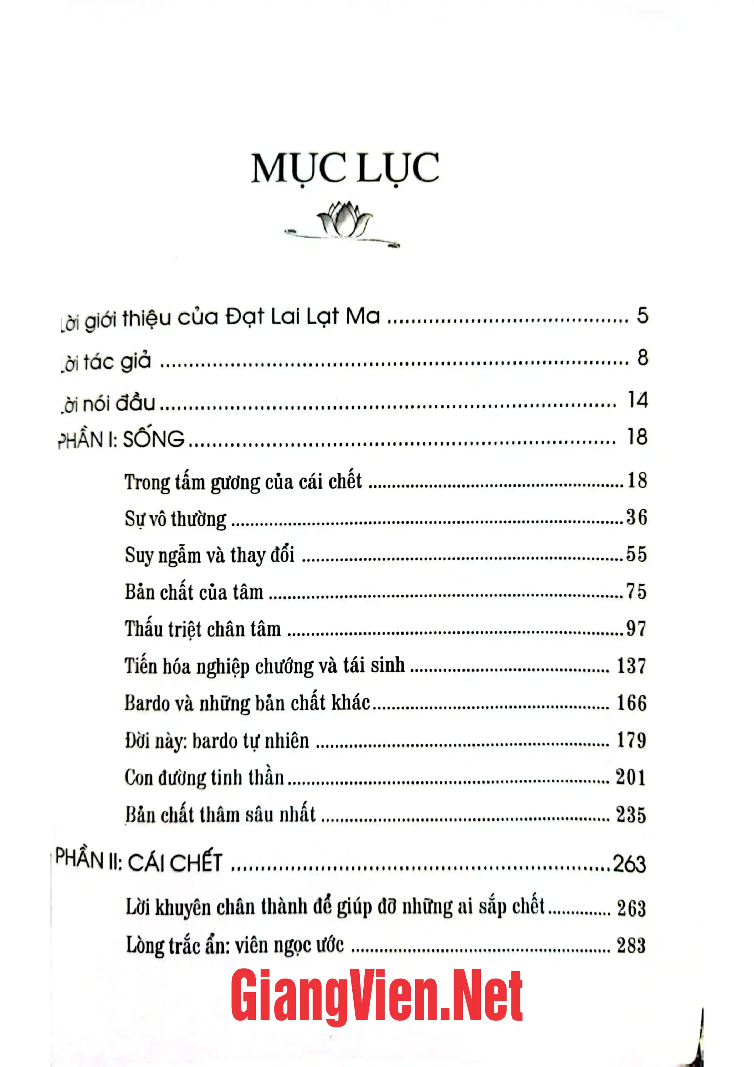 Trang bìa chính thức sách Tạng thư sinh tử sách bàn về sự sống và cái chết