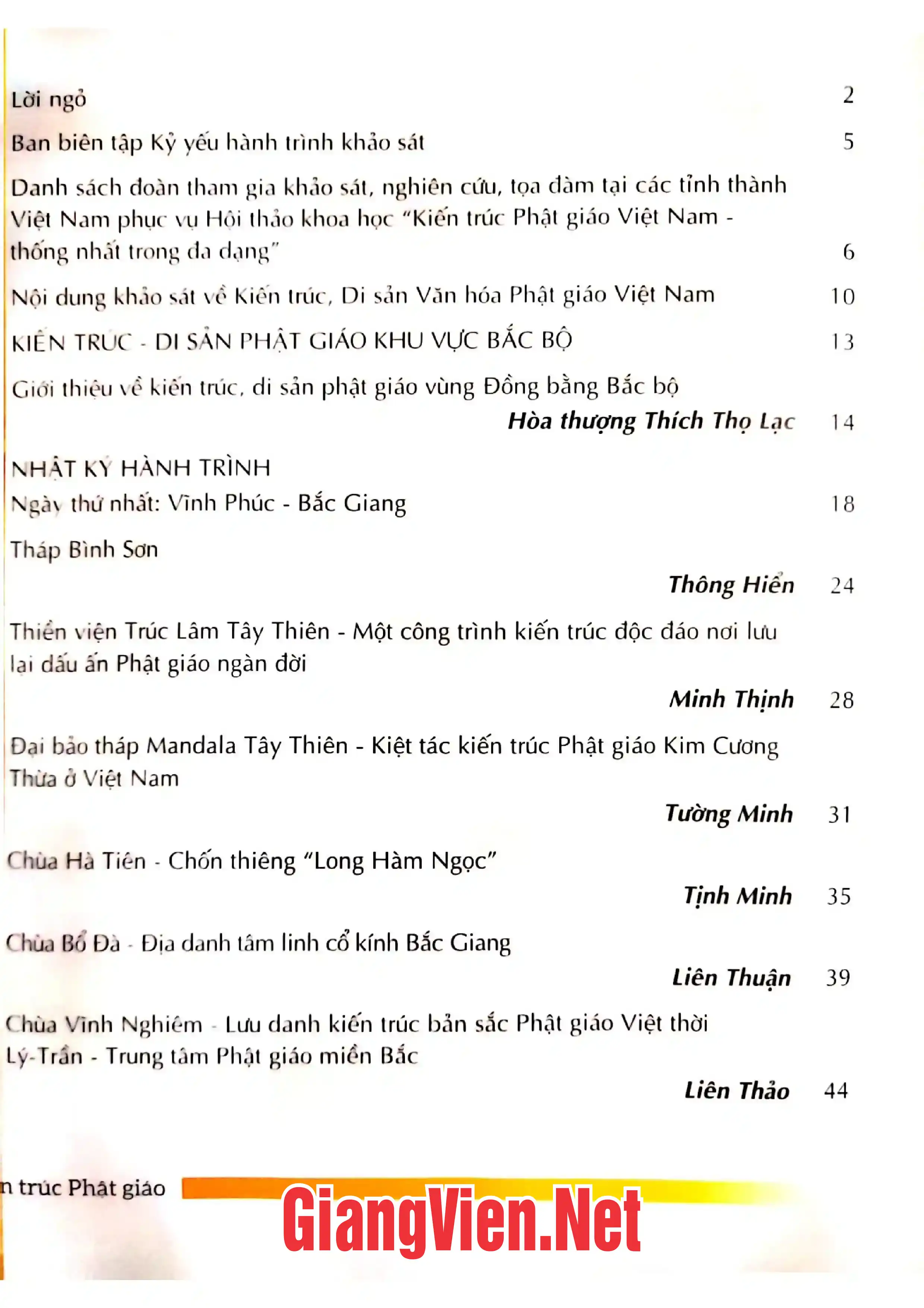 Trang bìa chính thức sách Hành trình khảo sát kiến trúc và di sản Phật giáo Việt Nam