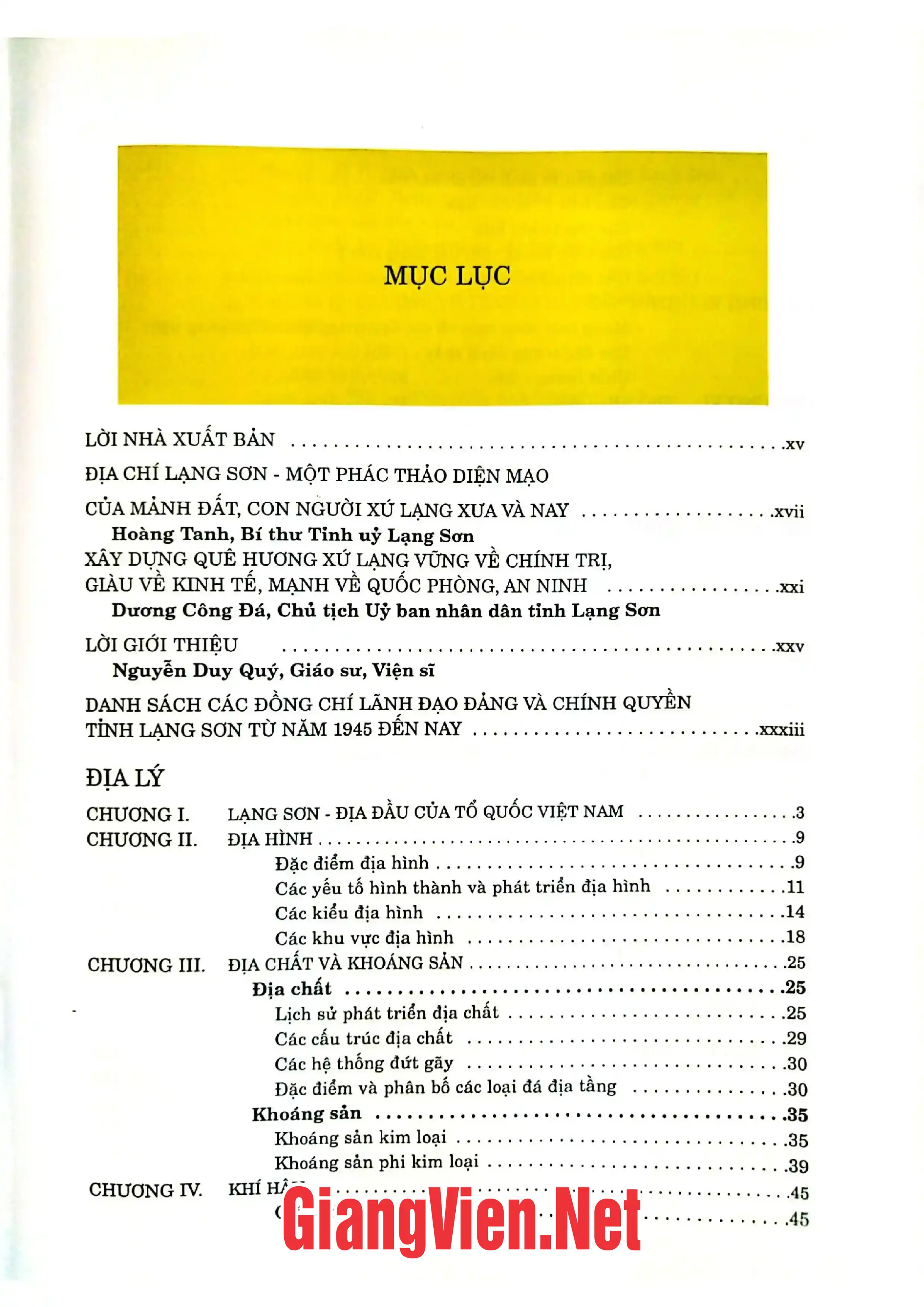 Trang bìa chính thức sách Địa chí Lạng Sơn