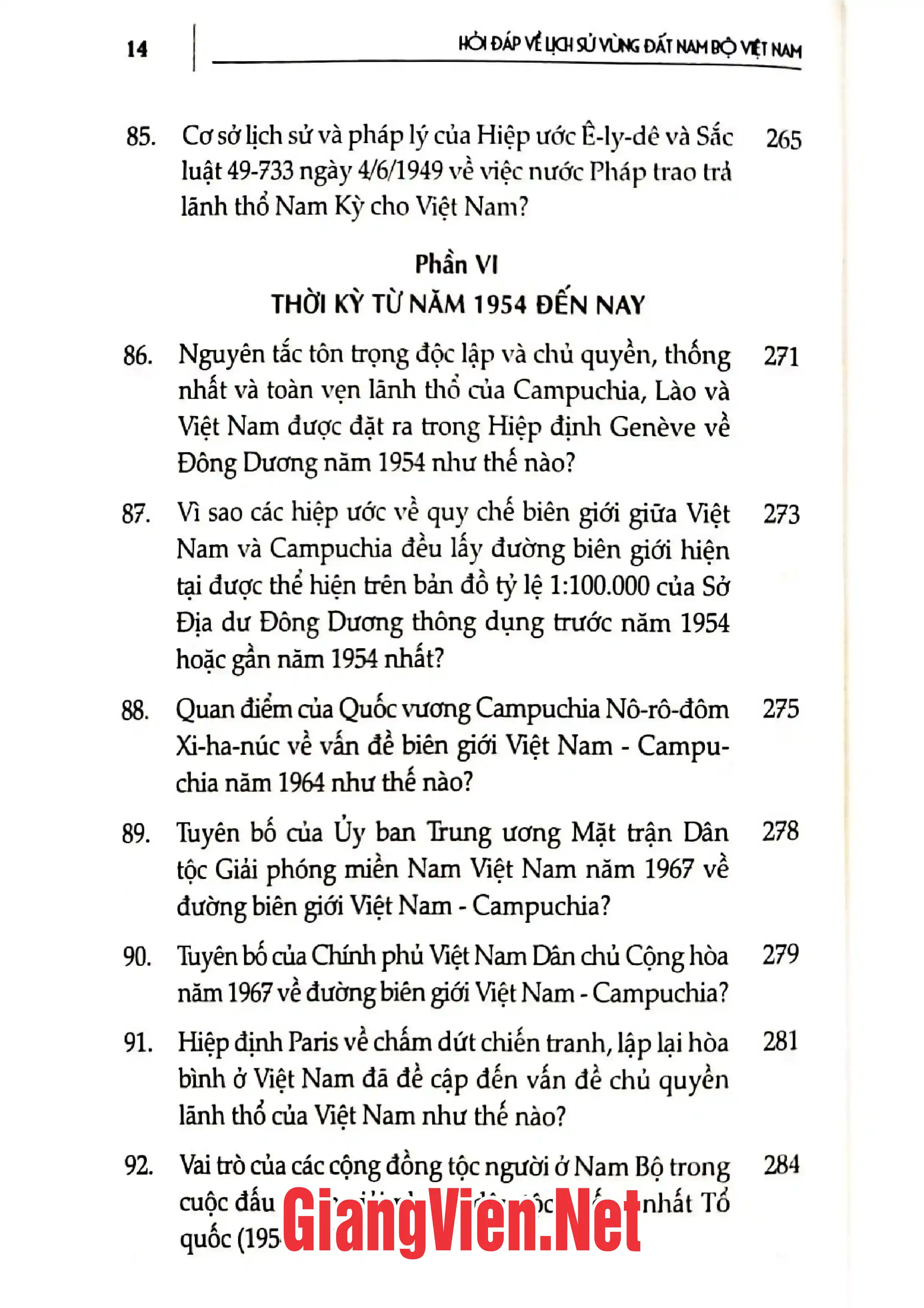 Nội dung mục lục và hình ảnh sách Hỏi đáp và lịch sử vùng đất Nam Bộ Việt Nam - Trang 9