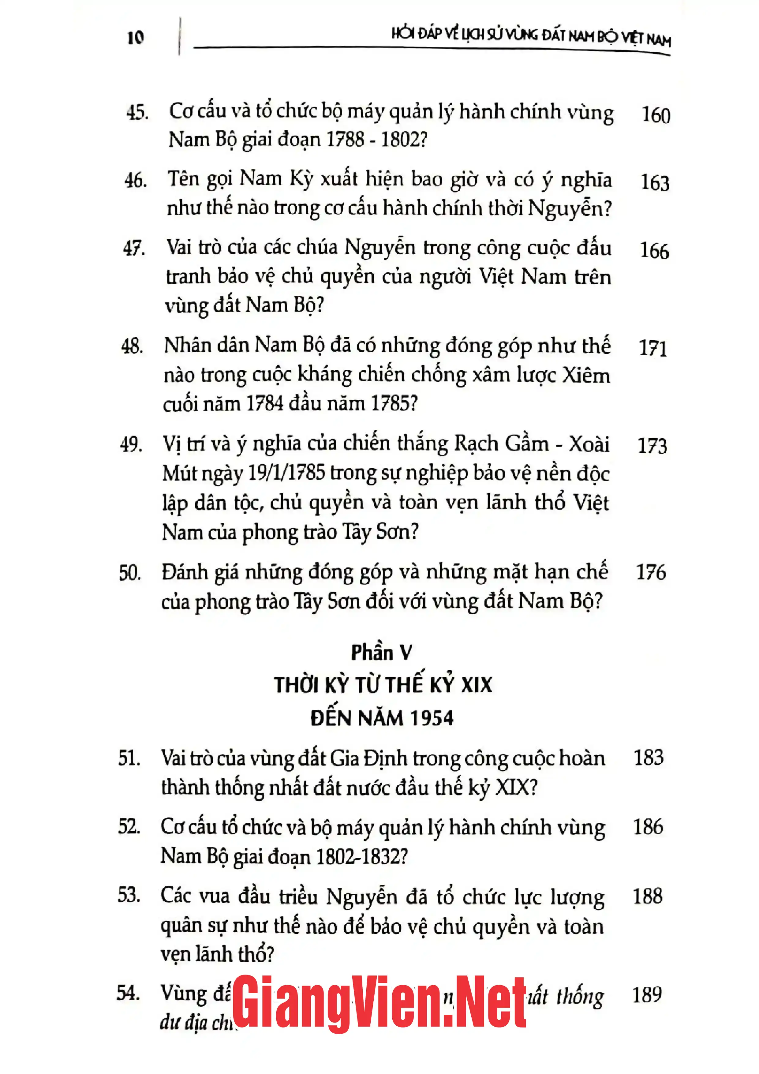 Nội dung mục lục và hình ảnh sách Hỏi đáp và lịch sử vùng đất Nam Bộ Việt Nam - Trang 5