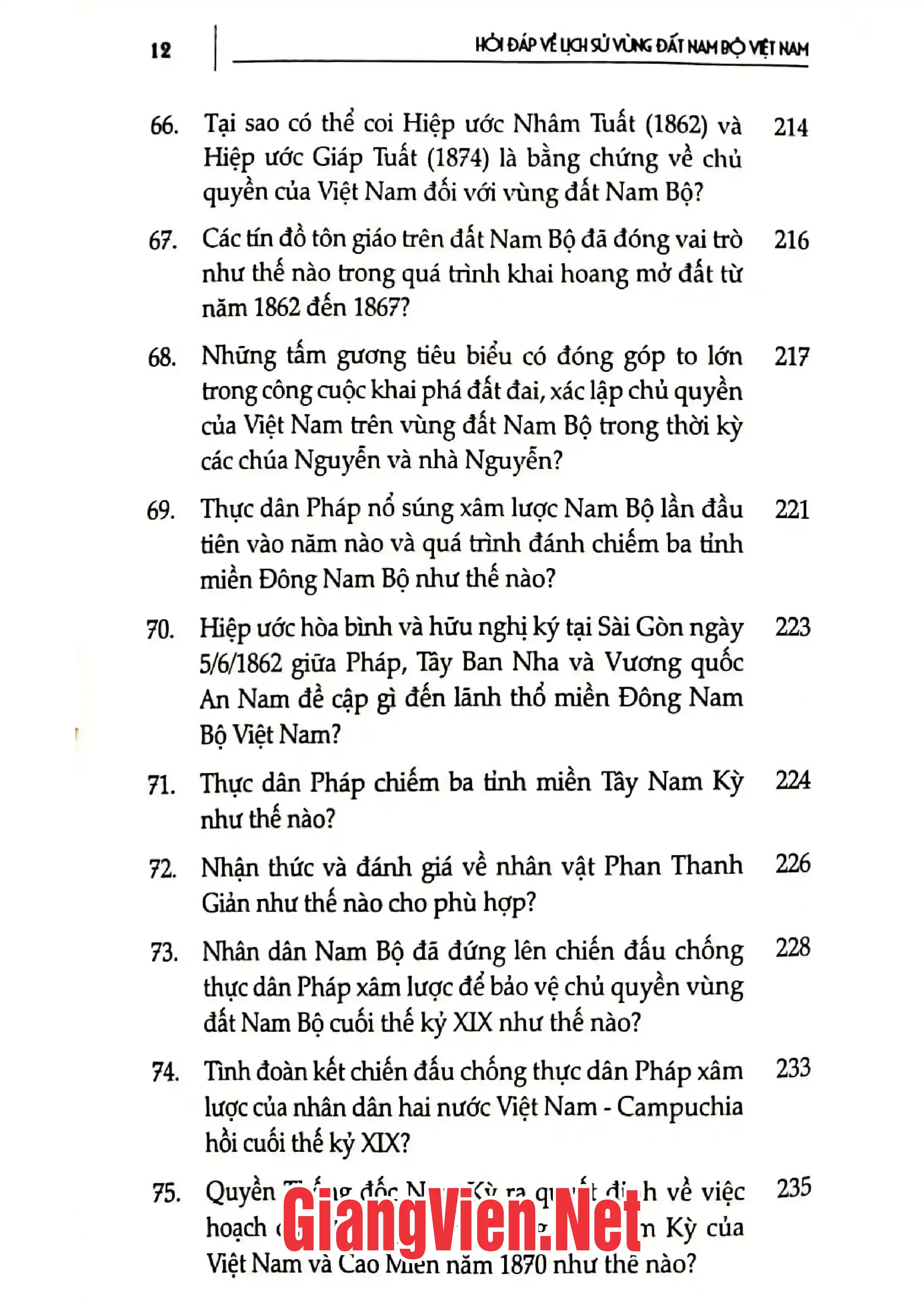 Nội dung mục lục và hình ảnh sách Hỏi đáp và lịch sử vùng đất Nam Bộ Việt Nam - Trang 7