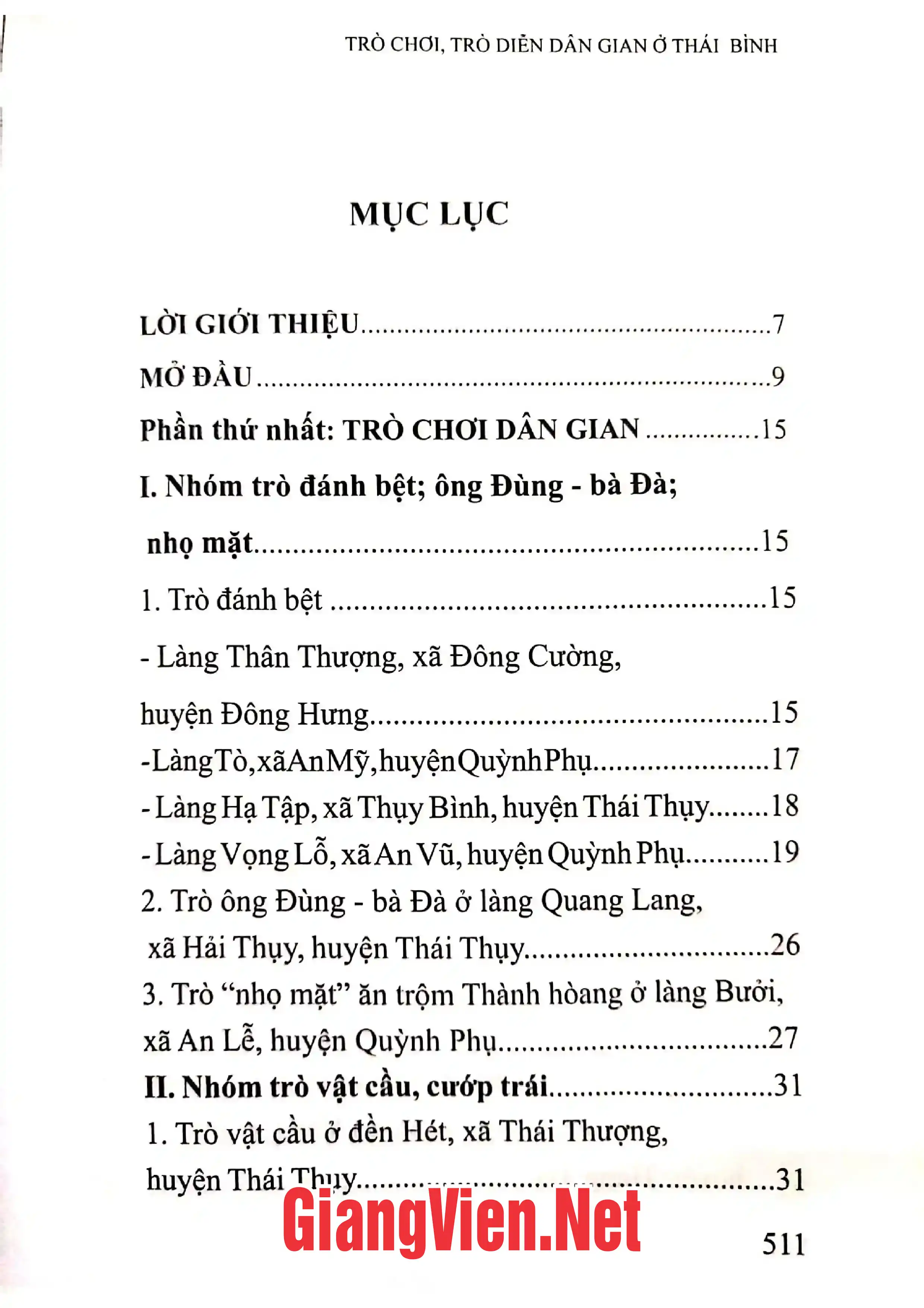 Ảnh minh họa nội dung cuốn sách: Trò chơi, trò diễn dân gian ở Thái Bình