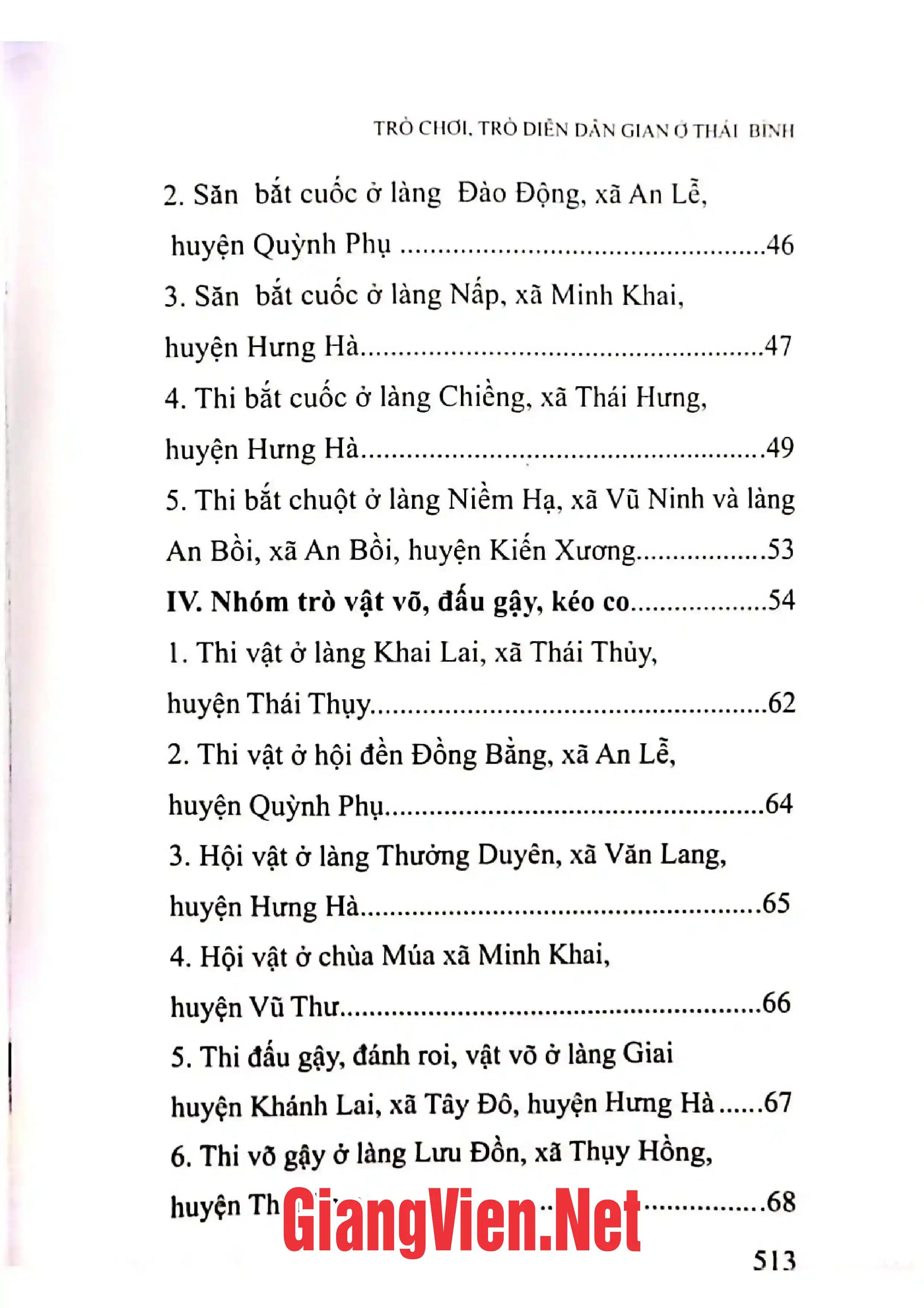 Ảnh minh họa nội dung cuốn sách: Trò chơi, trò diễn dân gian ở Thái Bình
