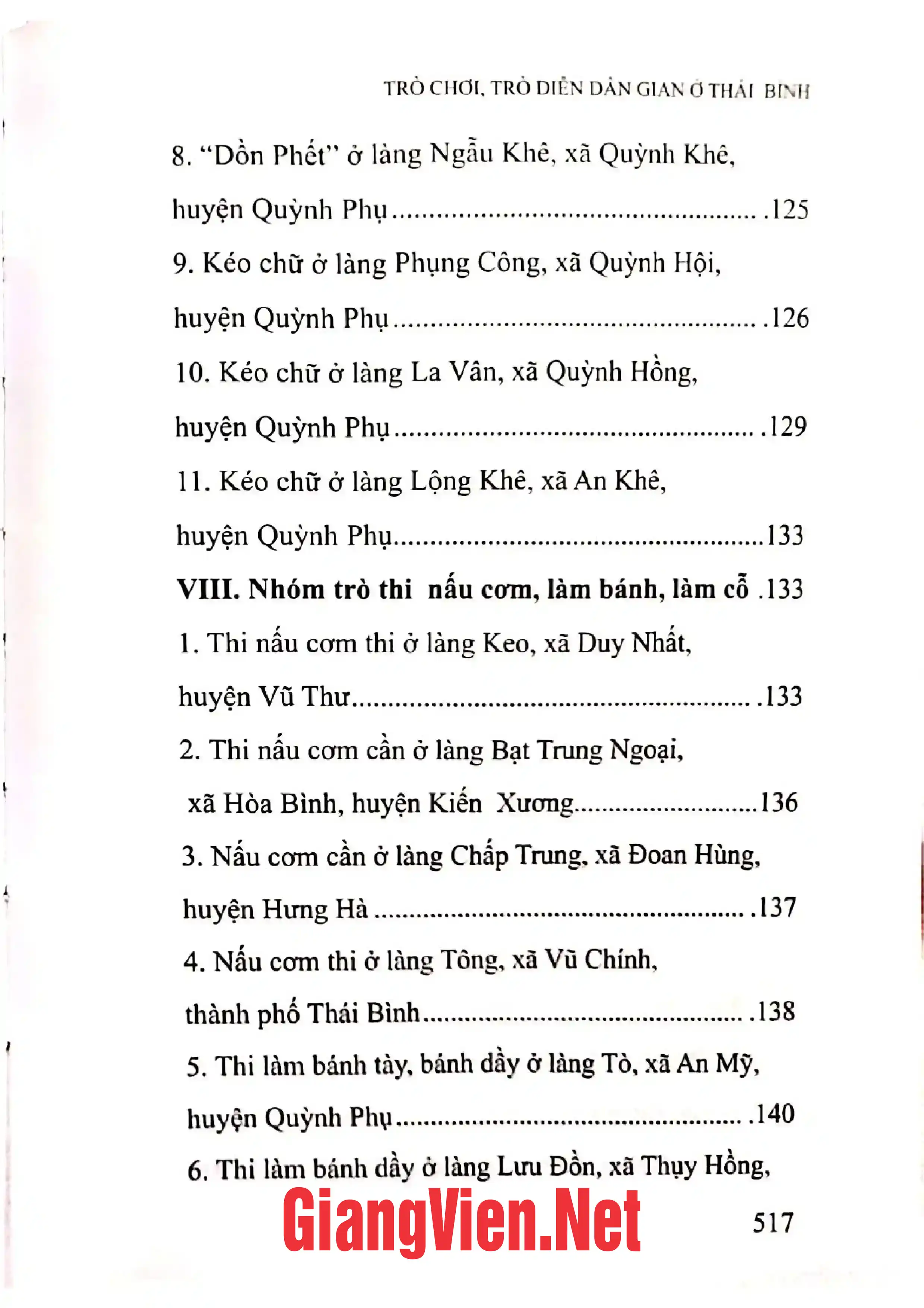 Ảnh minh họa nội dung cuốn sách: Trò chơi, trò diễn dân gian ở Thái Bình