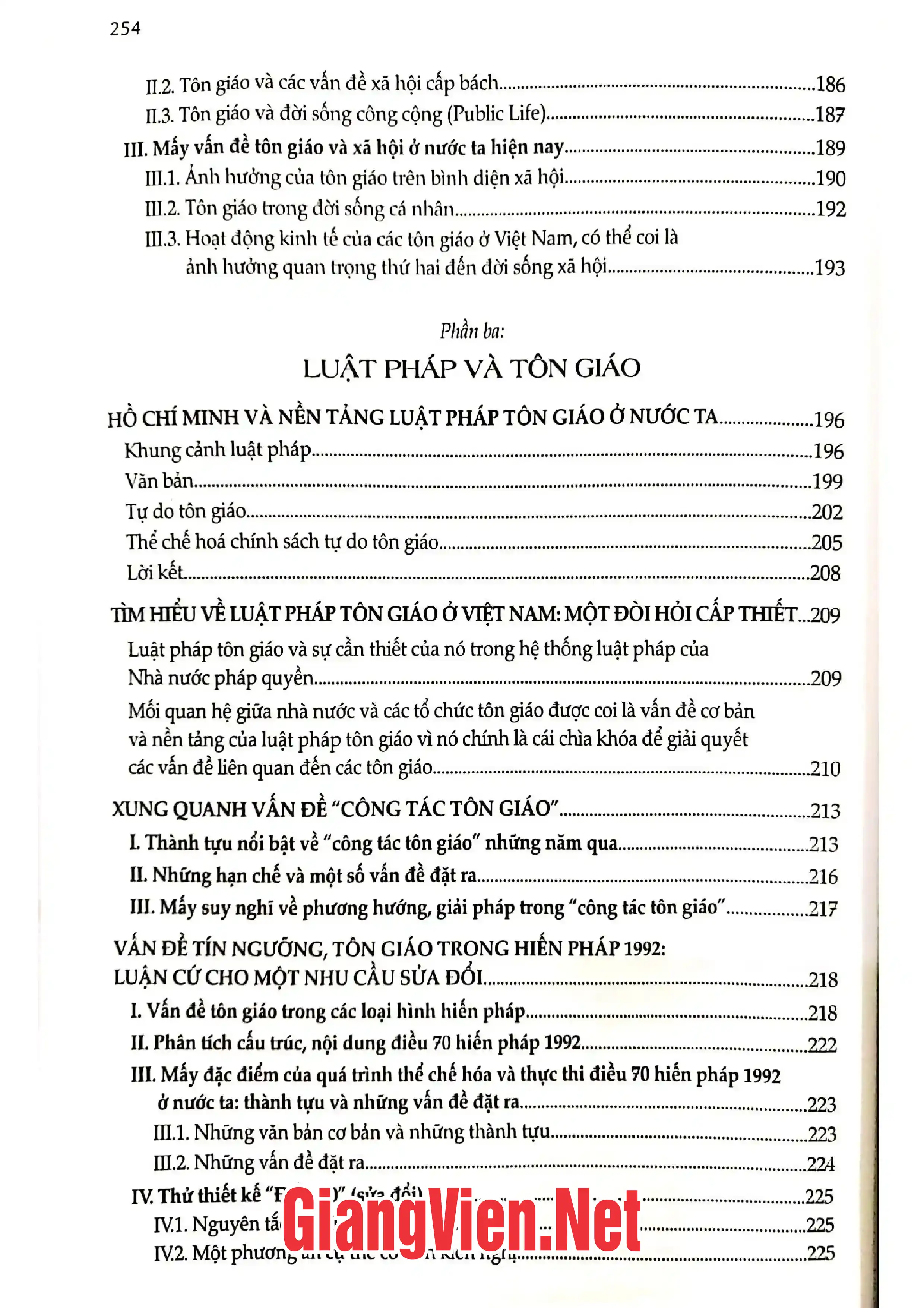 Ảnh minh họa nội dung cuốn sách: Nhà nước pháp quyền và tôn giáo ở Việt Nam - Tôn giáo và luật pháp
