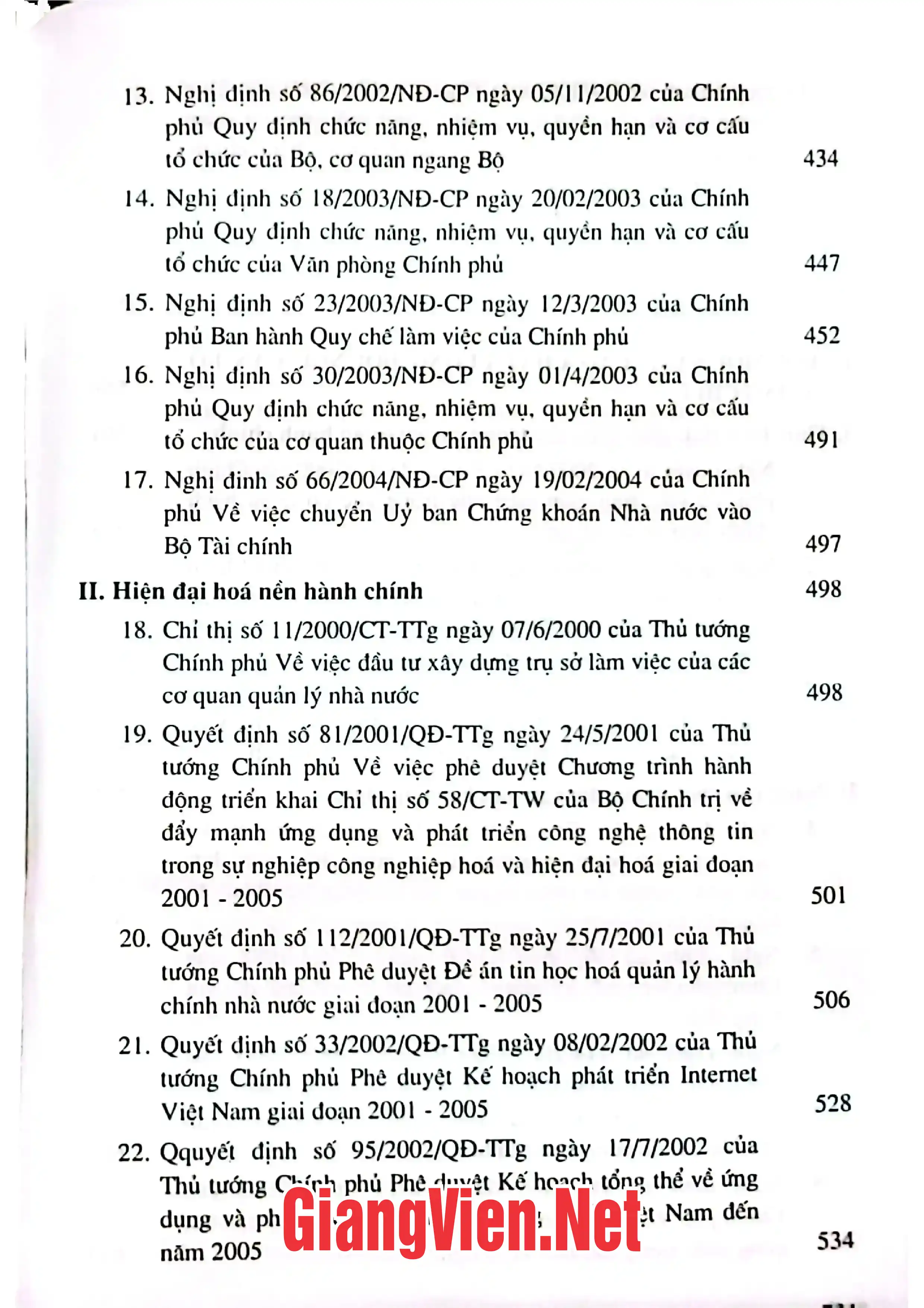 Nội dung mục lục và hình ảnh sách Những quy định mới nhất của chính phủ về cải cách hành chính - Trang 5