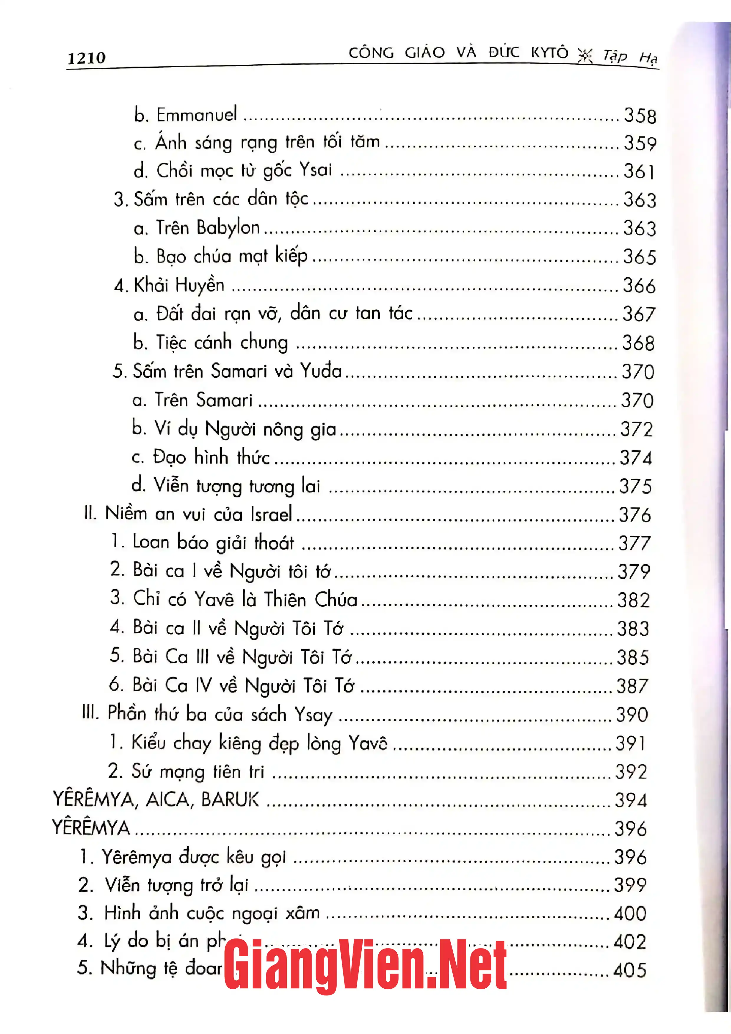 Nội dung mục lục và hình ảnh sách Công giáo và Đức Ki tô - Trang 7