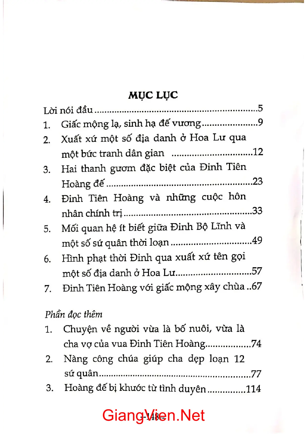 Trang bìa chính thức sách Một số câu chuyện lý thú về Đinh Tiên Hoàng Đế