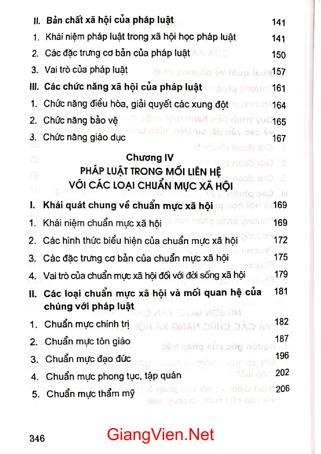 Mục lục chi tiết trang 2 sách Xã hội học pháp luật (Quyển 2)