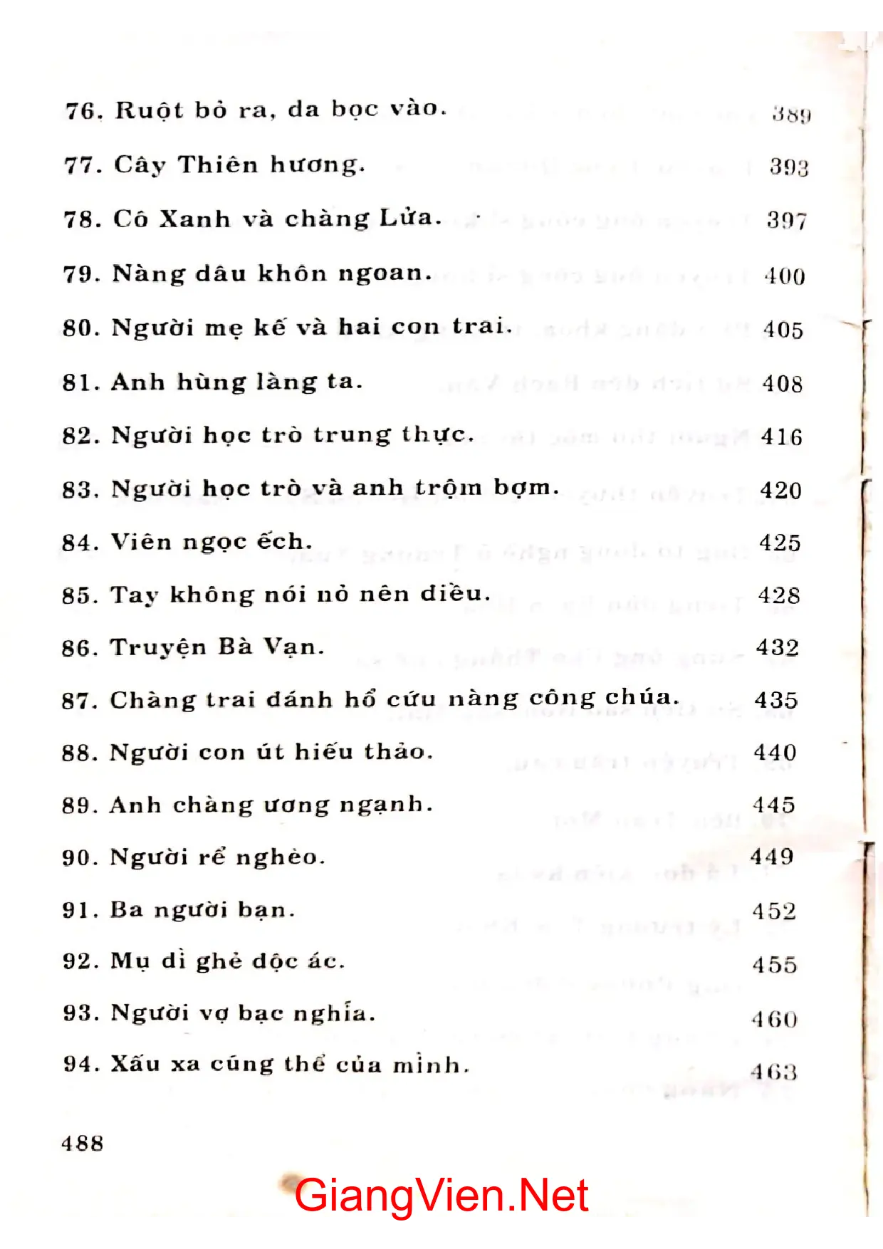 Nội dung mục lục và hình ảnh sách Kho tàng truyện kể dân gian xứ Nghệ tập 1 - Trang 6